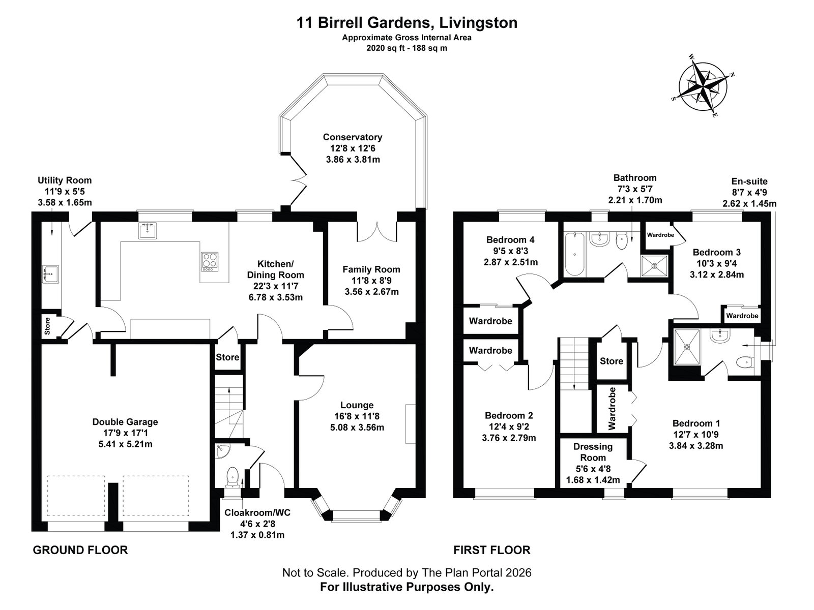 11, Birrell Gardens, Livingston floorplan