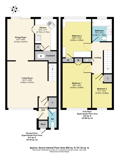 Buckingham Gardens, West Molesey floorplan