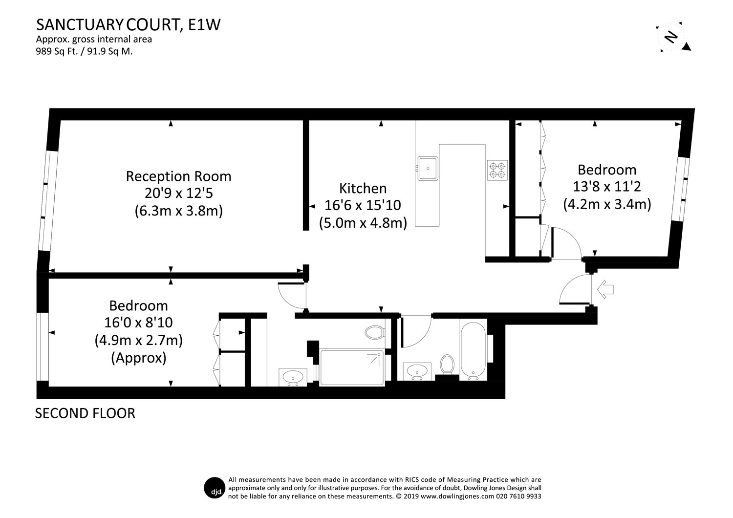 2 Bedrooms Flat for sale in Sanctuary Court, Reardon Path, London E1W