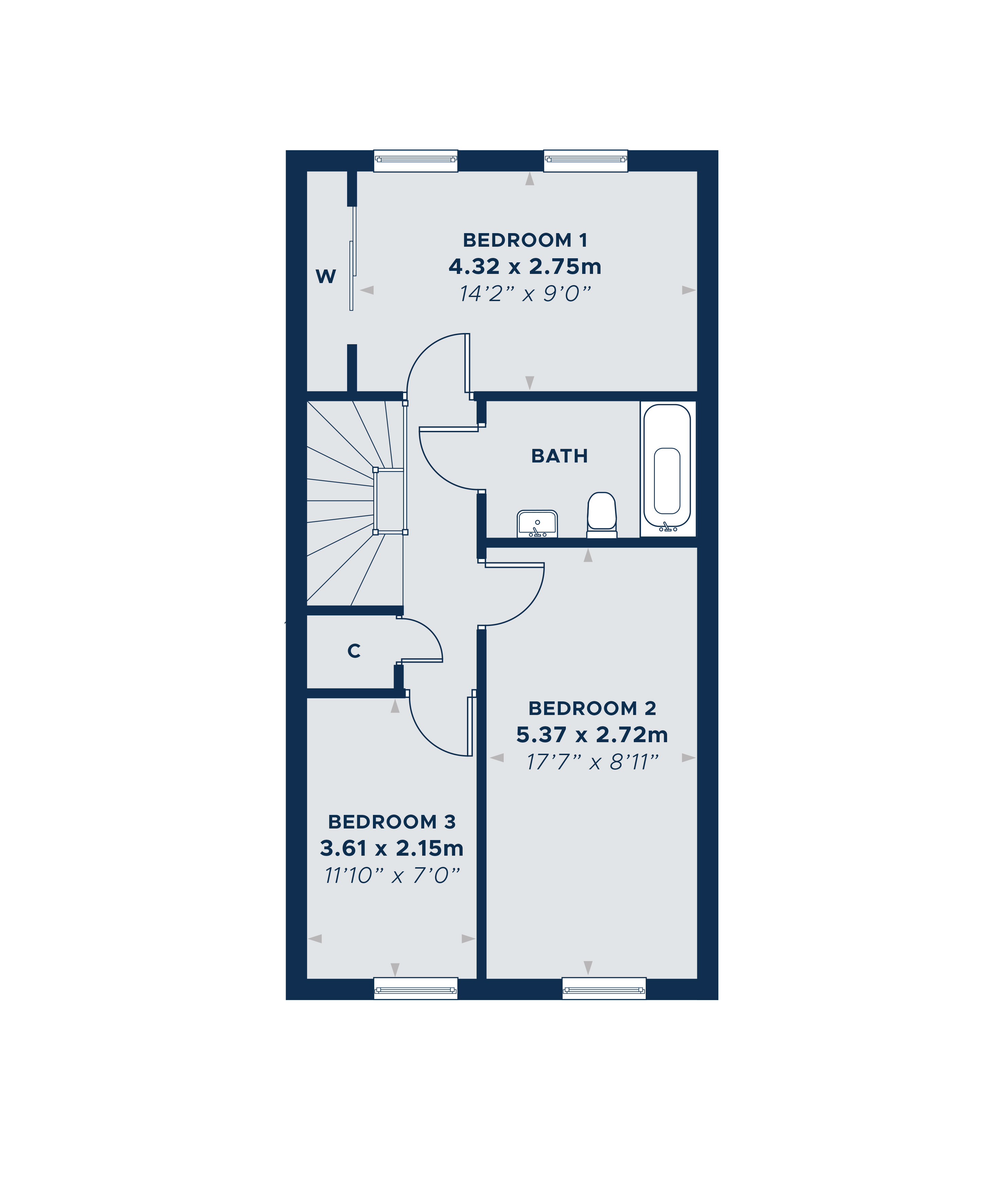 Plot 14 Woodland Walk,, Polbathic, Cornwall floorplan