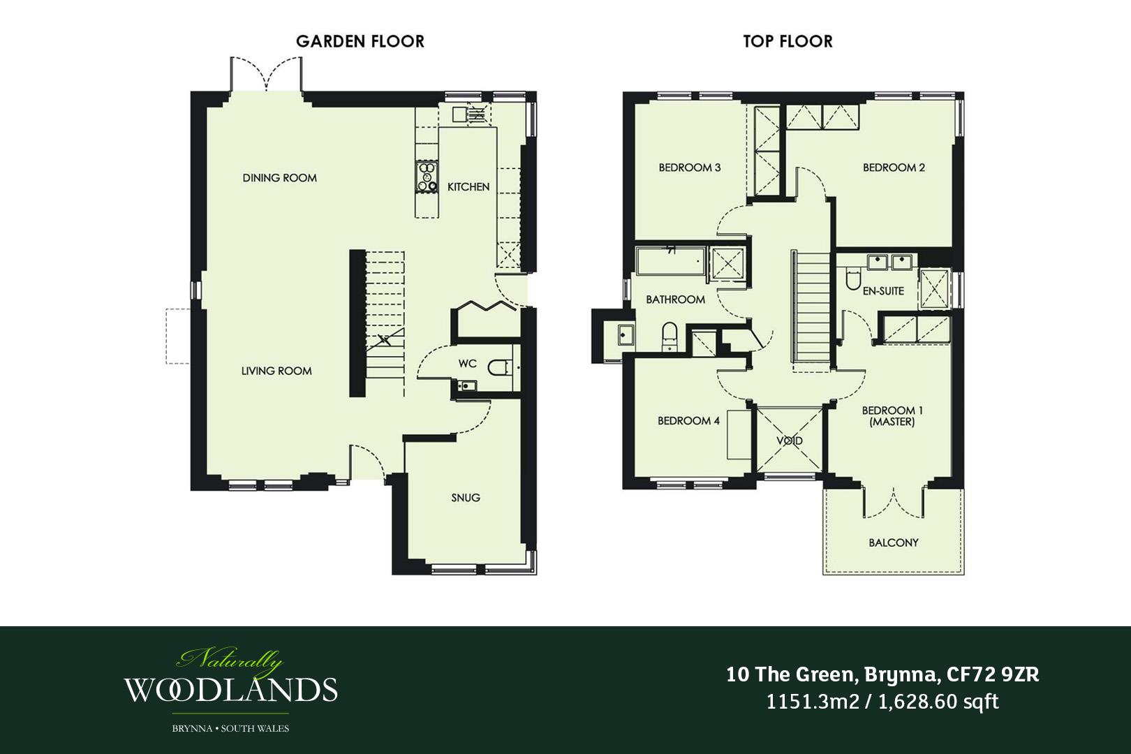 The Woodlands, 10, The Green, Brynna floorplan