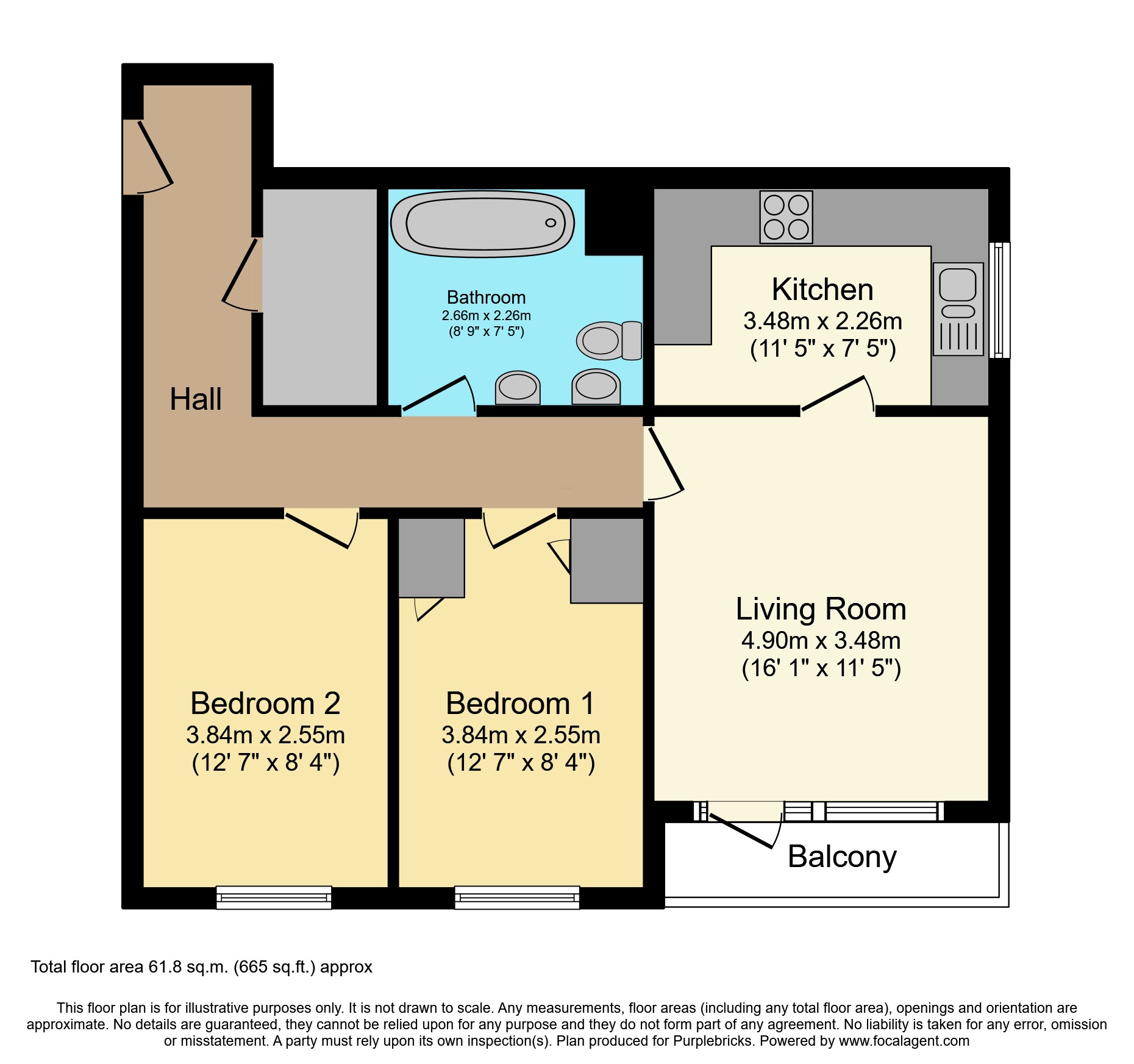 Flat 271/Sunset Court, Navestock Crescent, Woodford Green floorplan