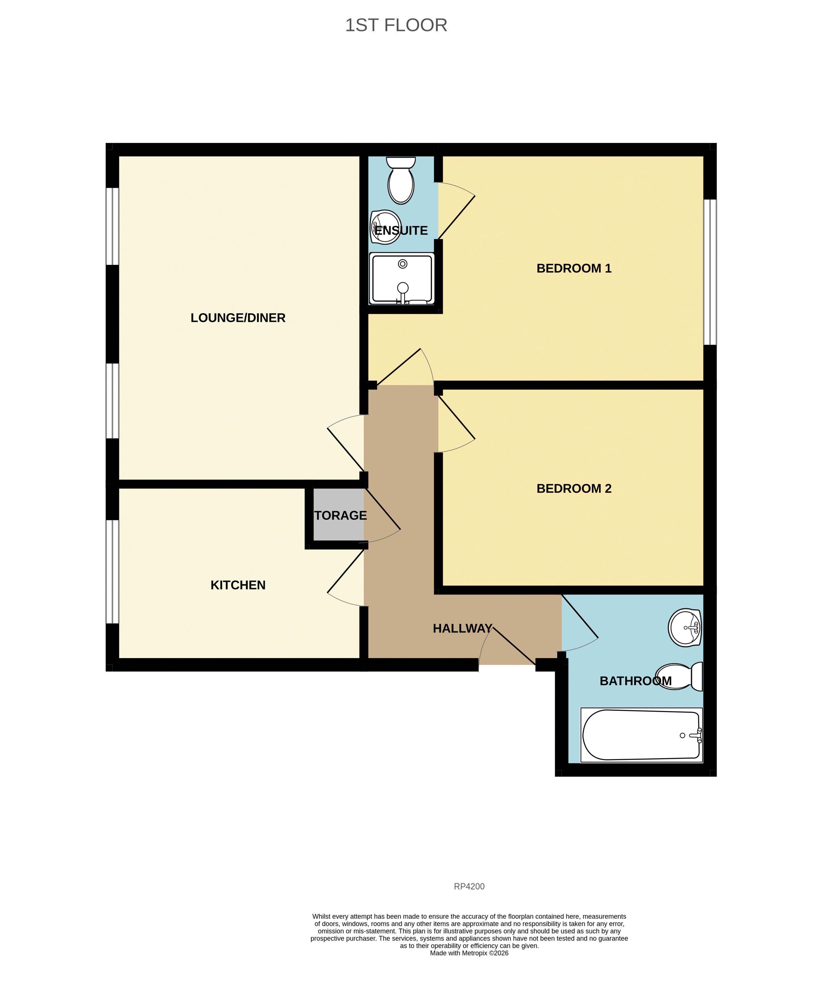 2, Cwrt Peris, Colwyn Crescent, Rhos on Sea floorplan