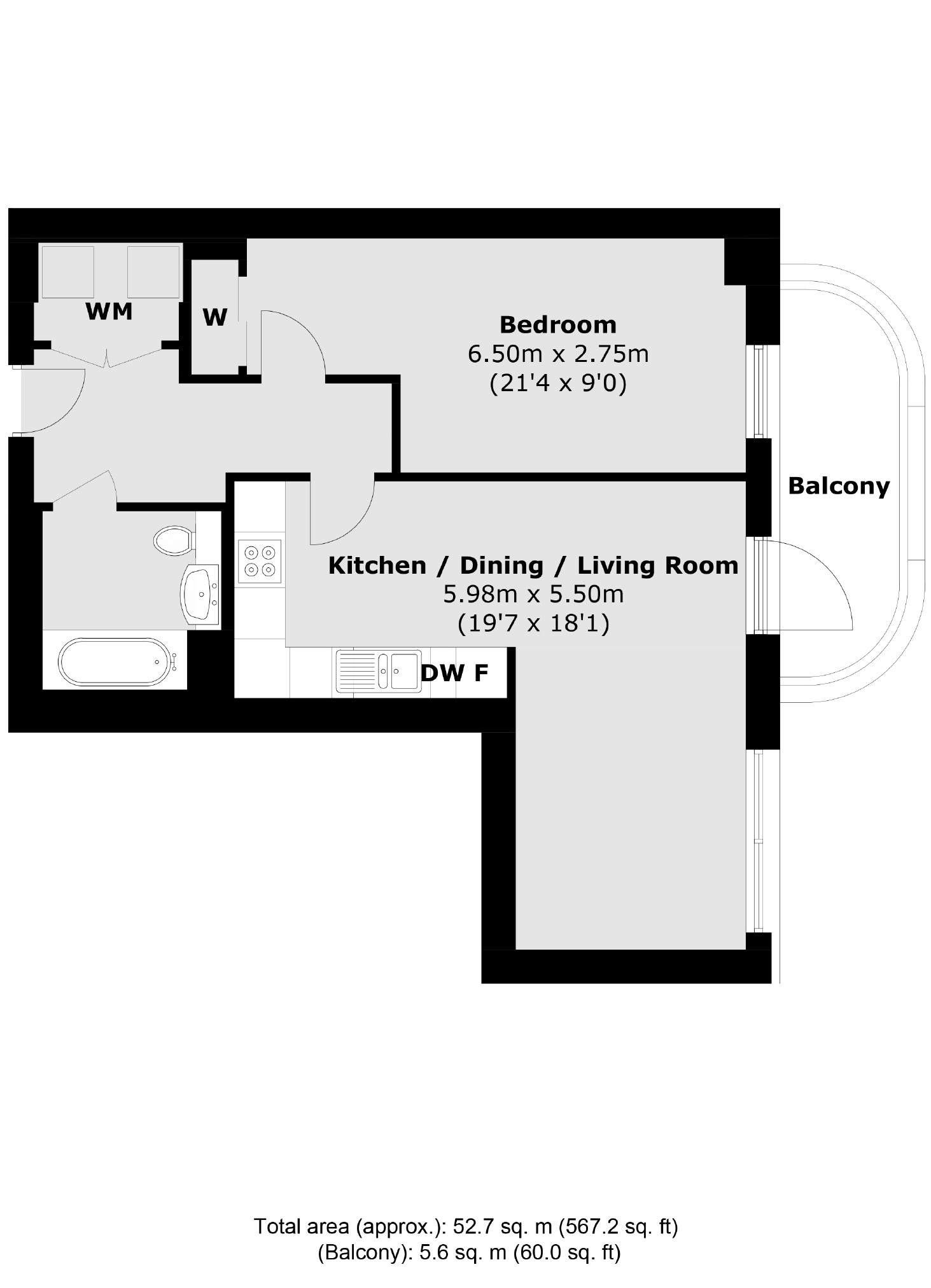 Flat 44 Easton Court, 4, Green Street, London floorplan