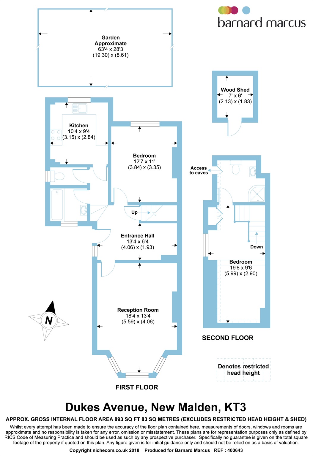 2 Bedrooms Maisonette for sale in Dukes Avenue, New Malden KT3