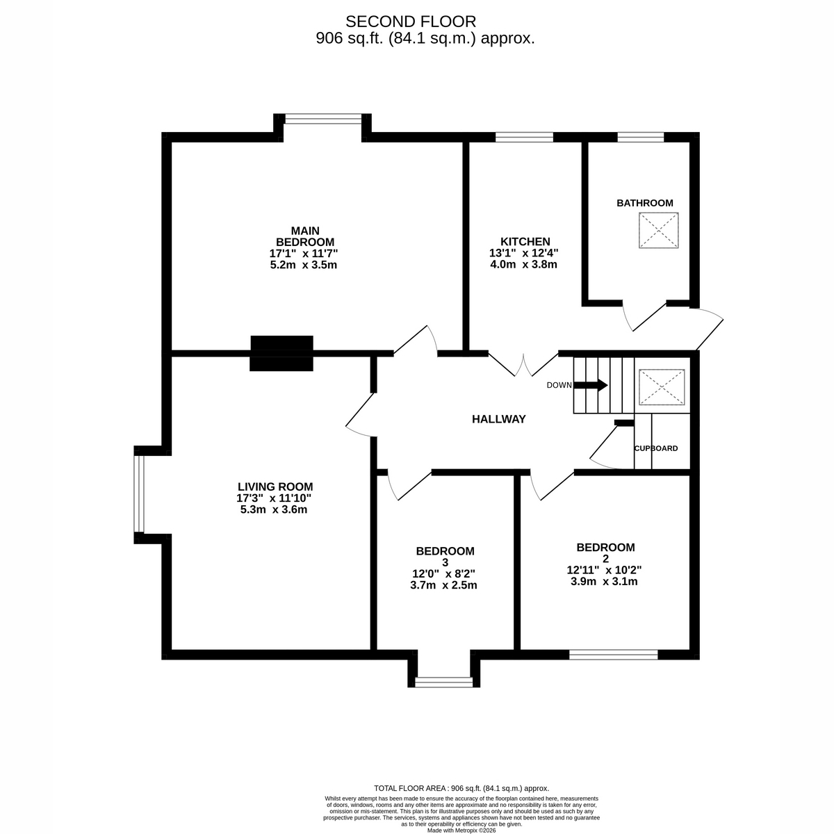Flat Flat 5, 4, Hollington Park Road, St. Leonards-on-sea floorplan
