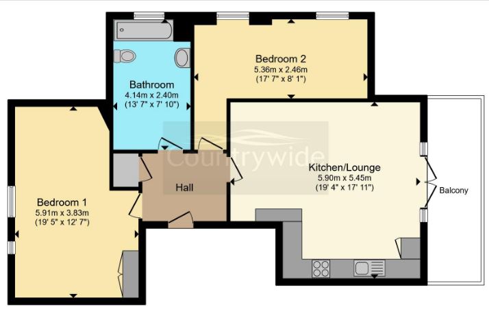 Flat 8, South Croydon floorplan