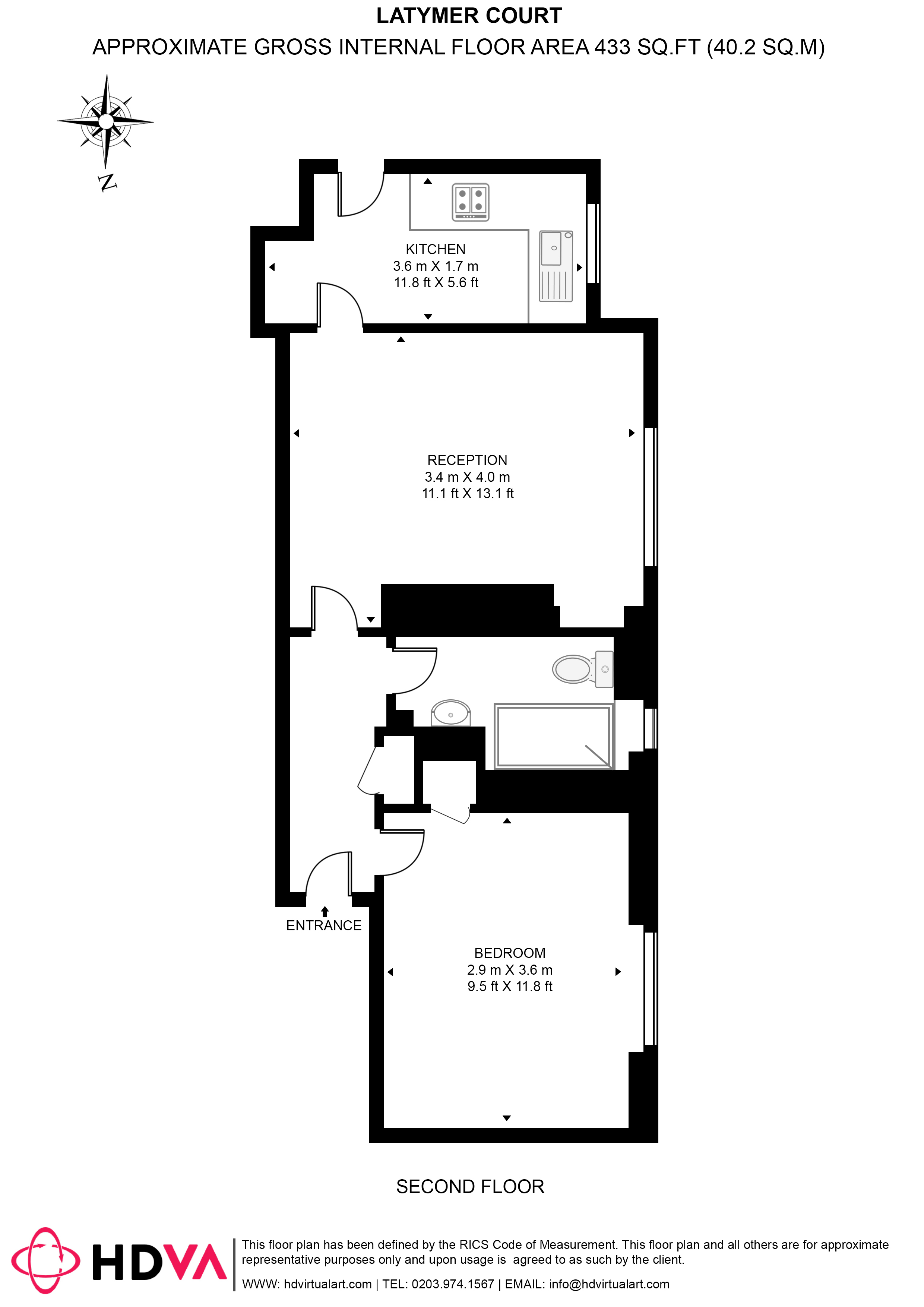 Flat 205, Latymer Court, Hammersmith Road, London floorplan