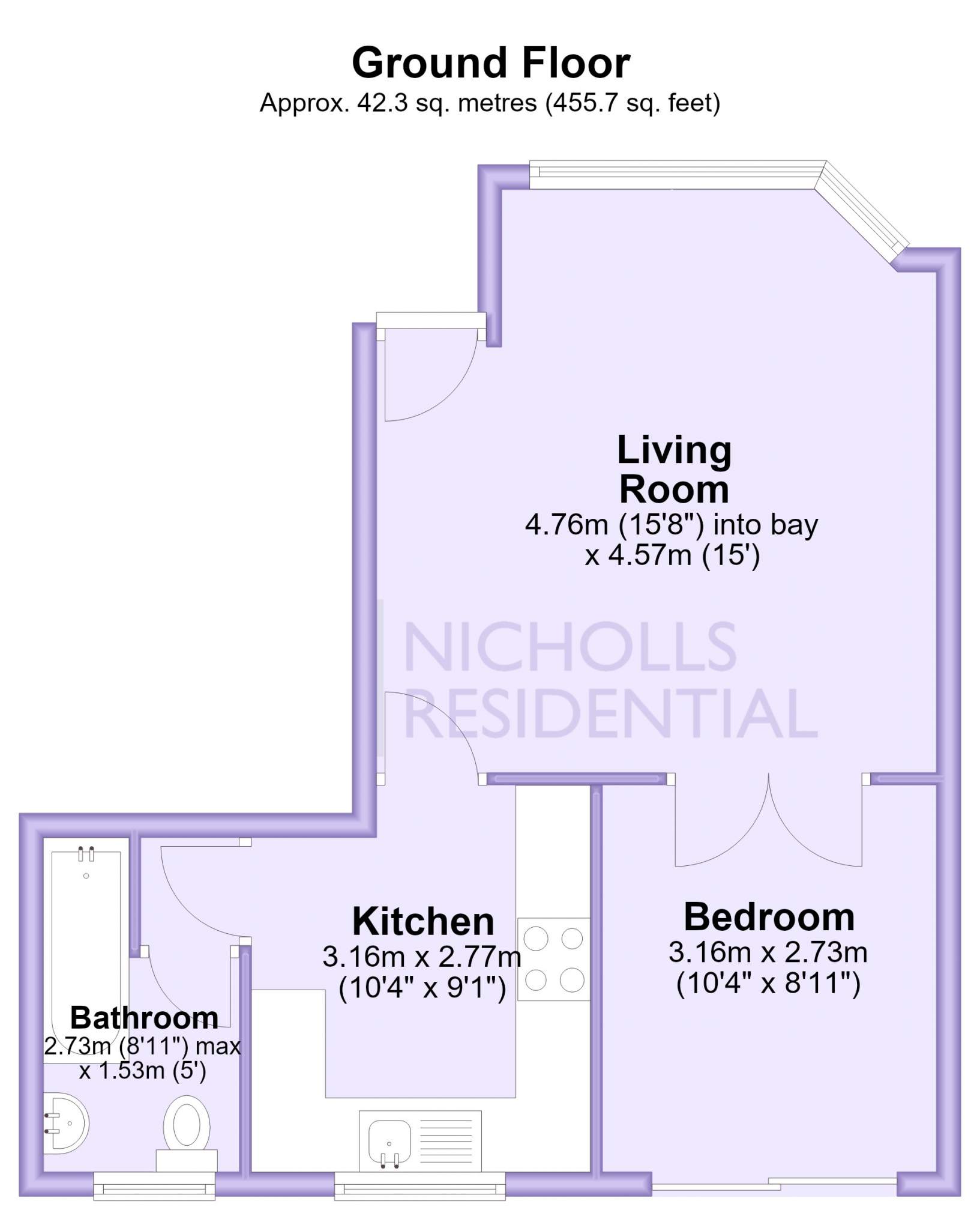 Cumberland Drive, Chessington floorplan