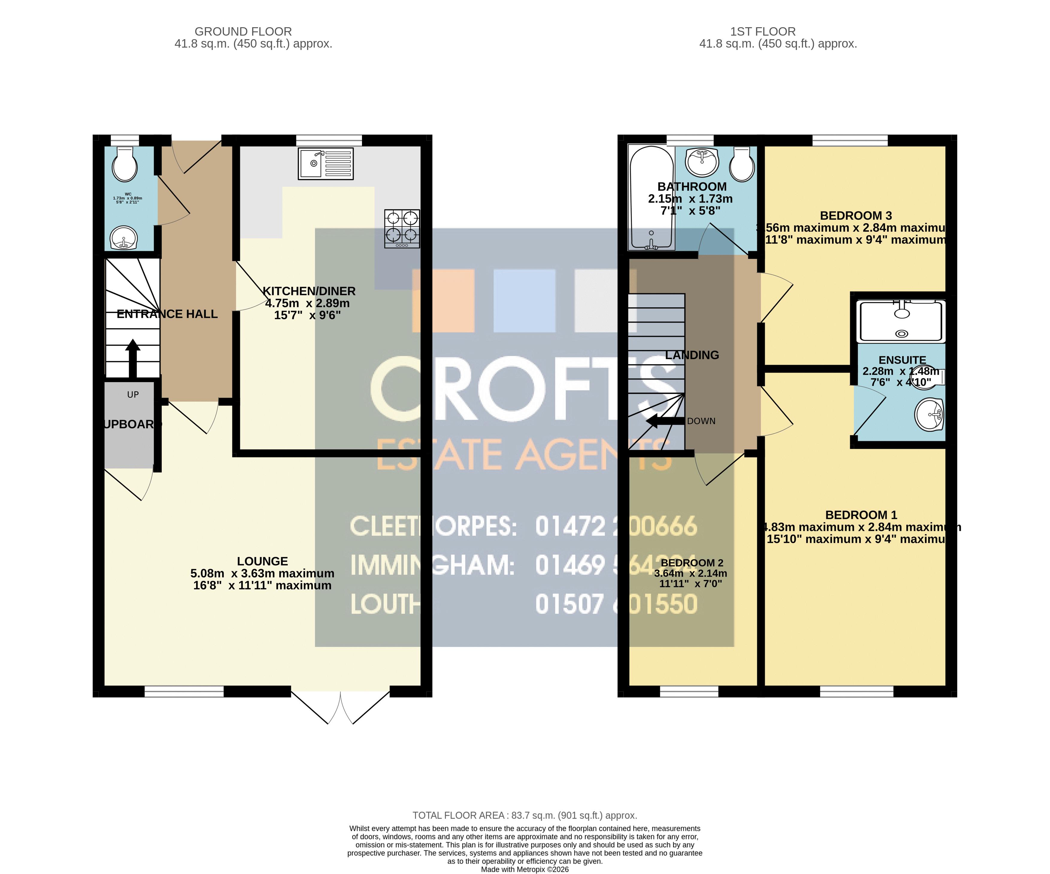 20, Field Drive, Louth floorplan