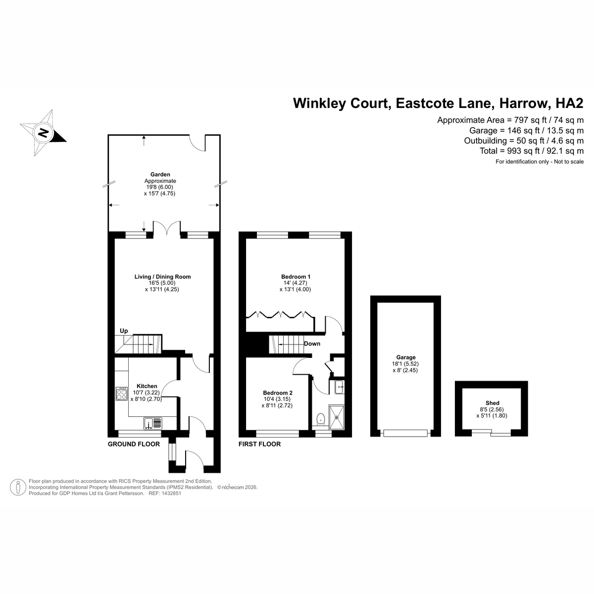 Flat 49, Winkley Court, Eastcote Lane, Harrow floorplan