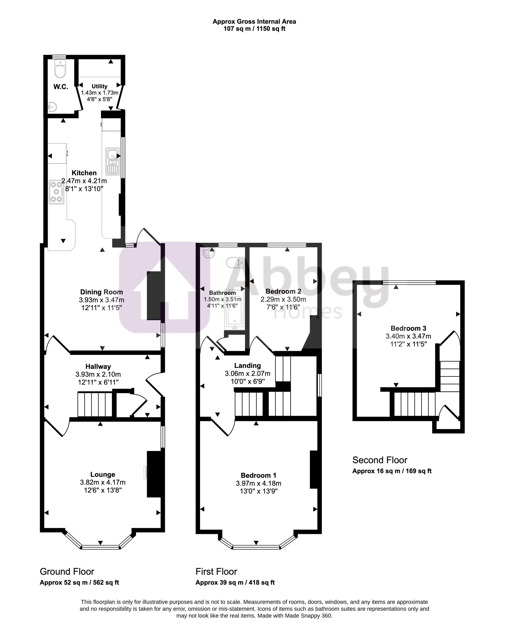 41 Sykefield Avenue, Leicester floorplan
