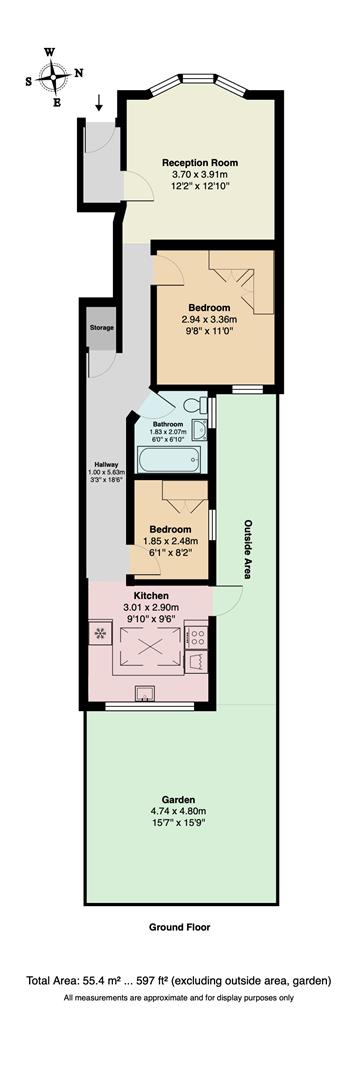 Flat 1, 39, Haroldstone Road, Walthamstow floorplan