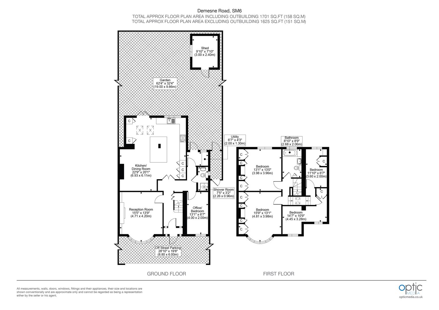 188, Demesne Road, Wallington floorplan