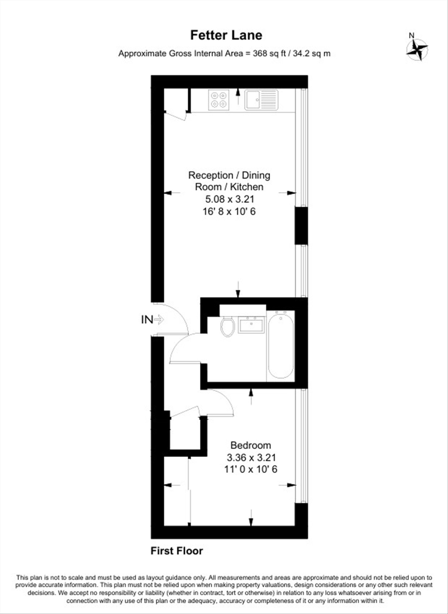 Flat 2, 95, Fetter Lane, London floorplan