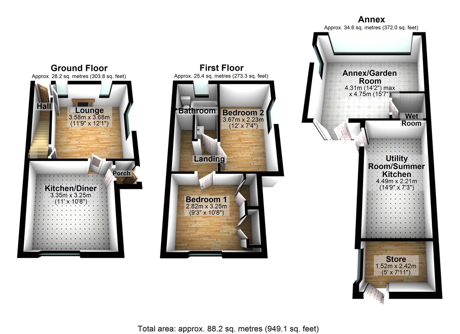 Whilton Road, Great Brington, Northampton NN7, 2 bedroom end terrace