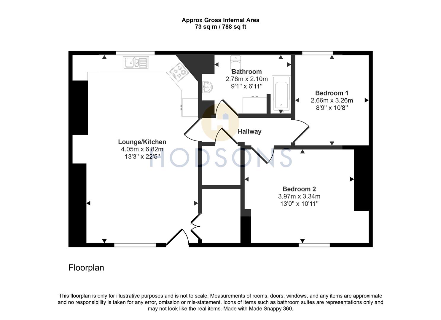 Old Butchers Shop, Flat 1, 54, Bretton Lane, Wakefield floorplan