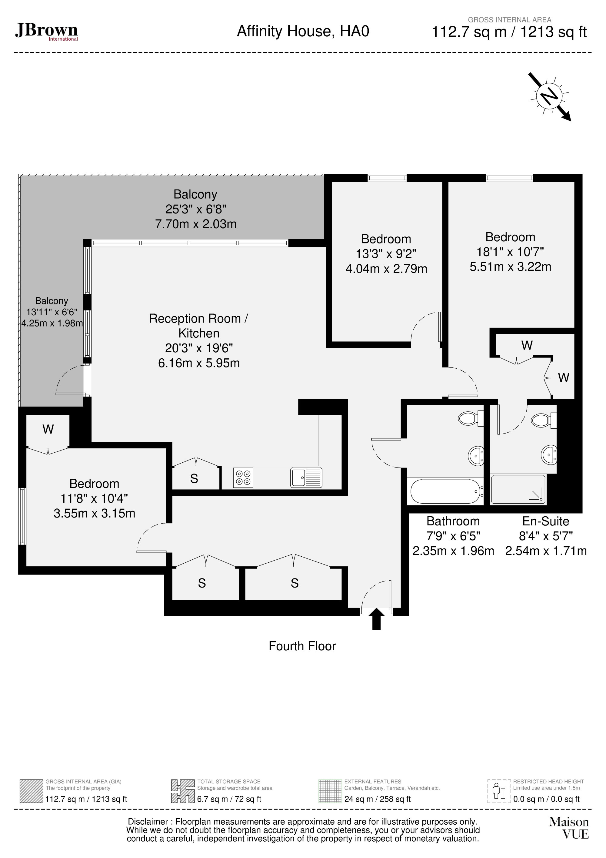 Flat 277 Affinity House,, Affinity House, Wembley floorplan