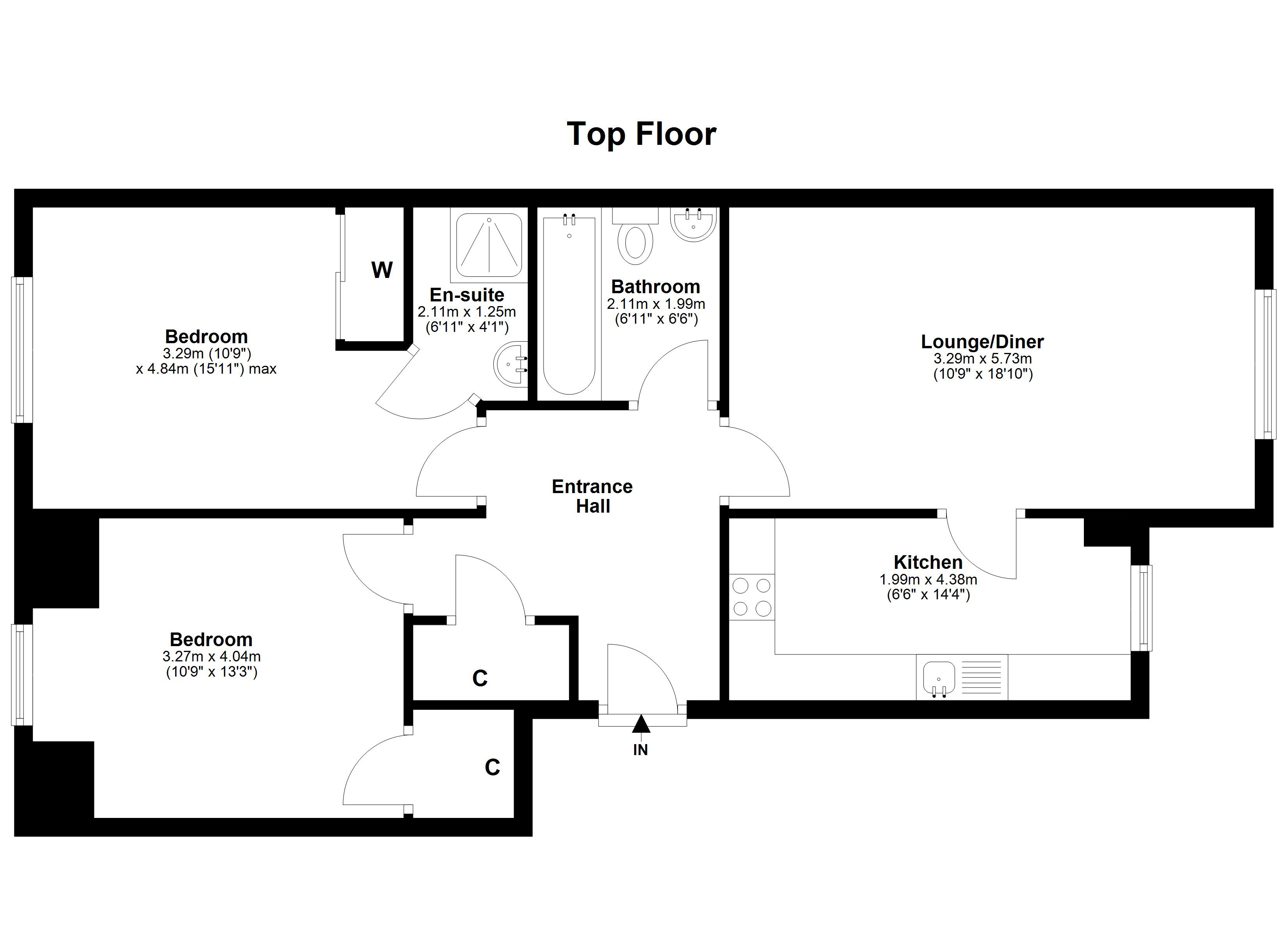 14H, Buccleuch Street, Midlothian floorplan