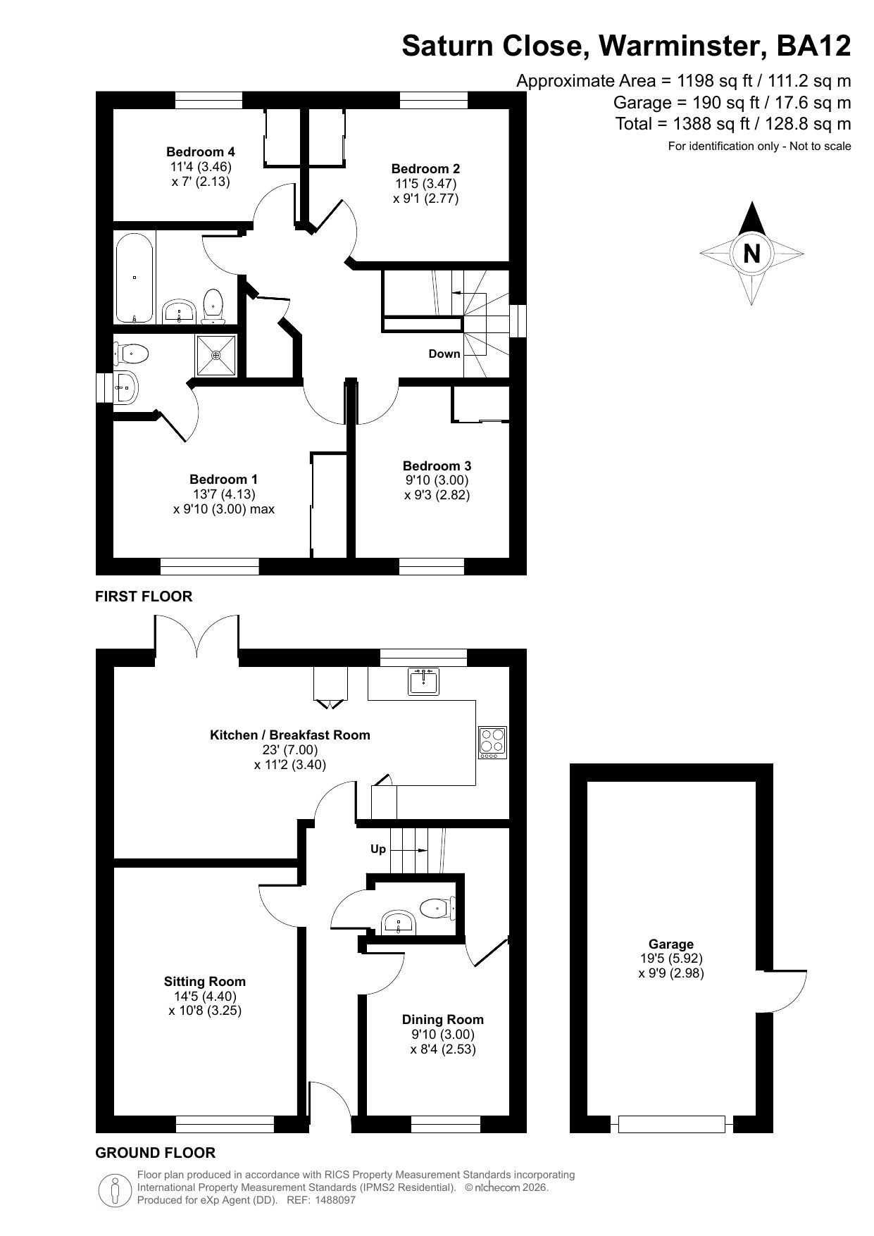 51, Saturn Close, Warminster floorplan