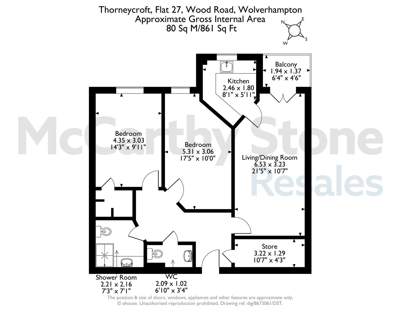 27 Thorneycroft, Wood Road, Wolverhampton floorplan
