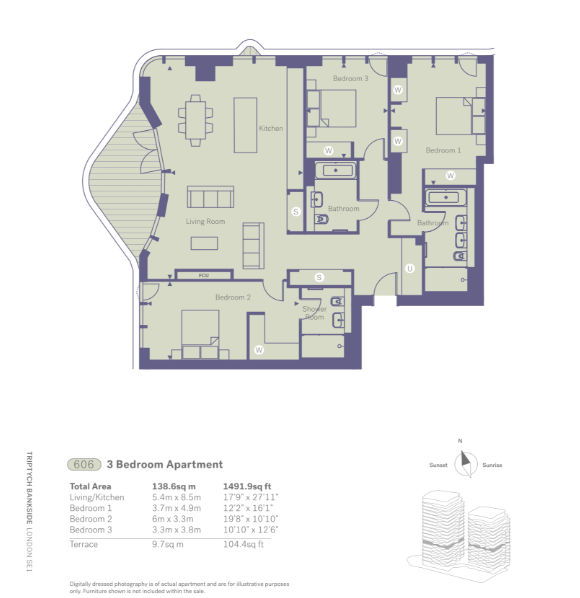 Triptych Bankside, Southbank, SE1, Triptych Bankside, Southbank, SE1, London floorplan