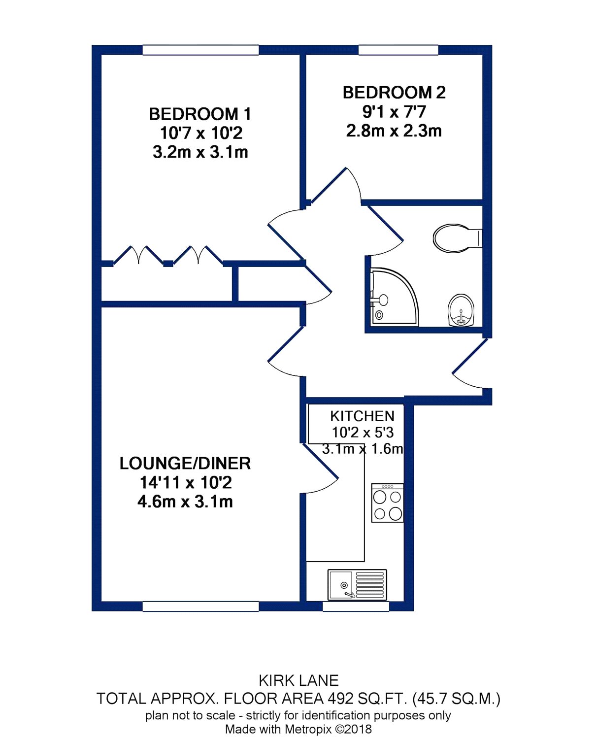 2 Bedrooms Flat to rent in Kirk Lane, Yeadon, Leeds, West Yorkshire LS19