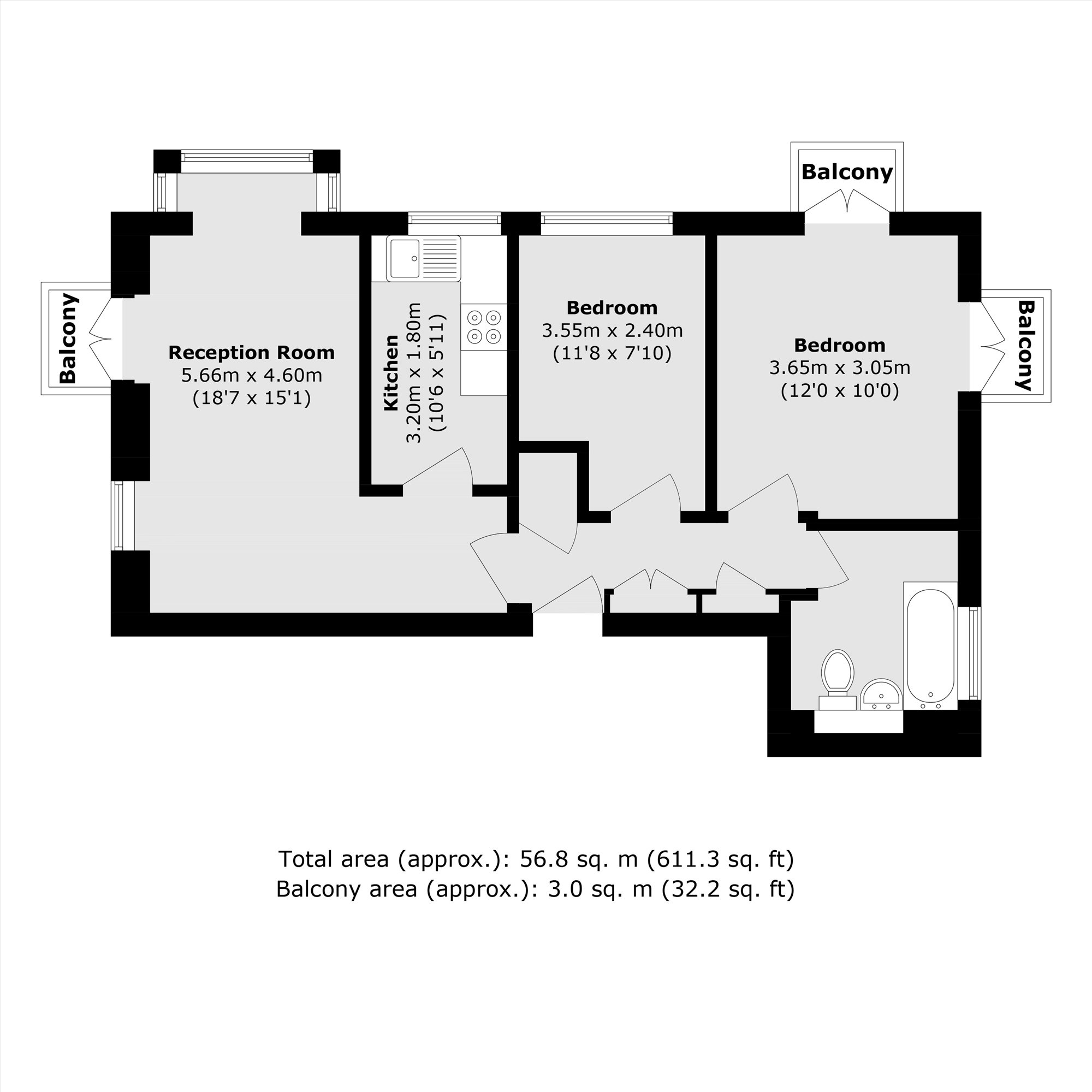 North Lodge, Wesley Avenue, London floorplan