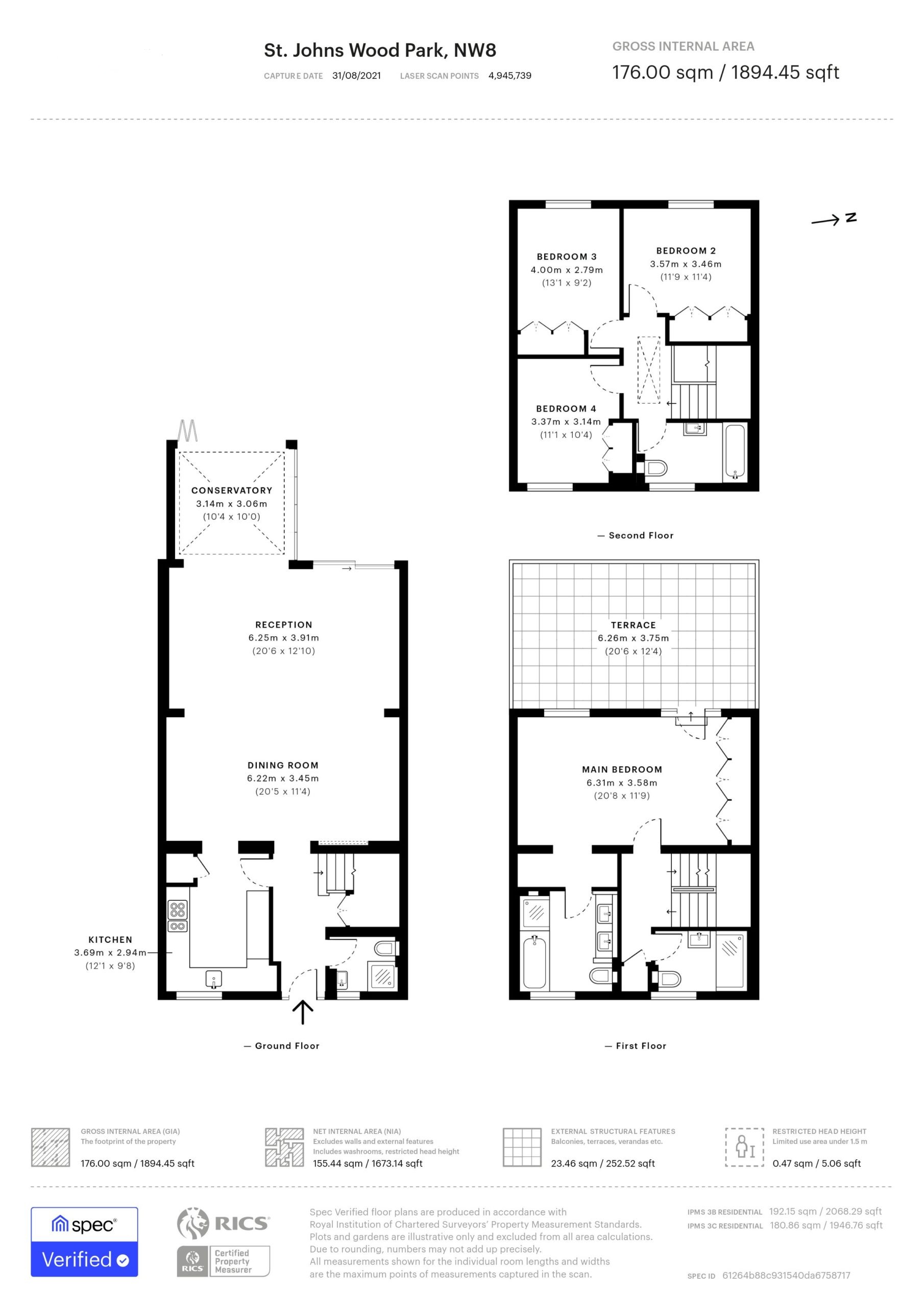 1 Court Close, St Johns Wood Park, London floorplan