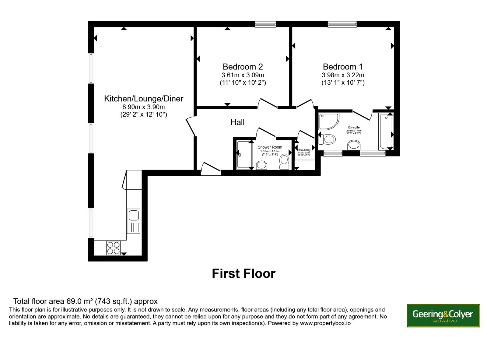 12, Bushy Ruff House, Temple Ewell floorplan