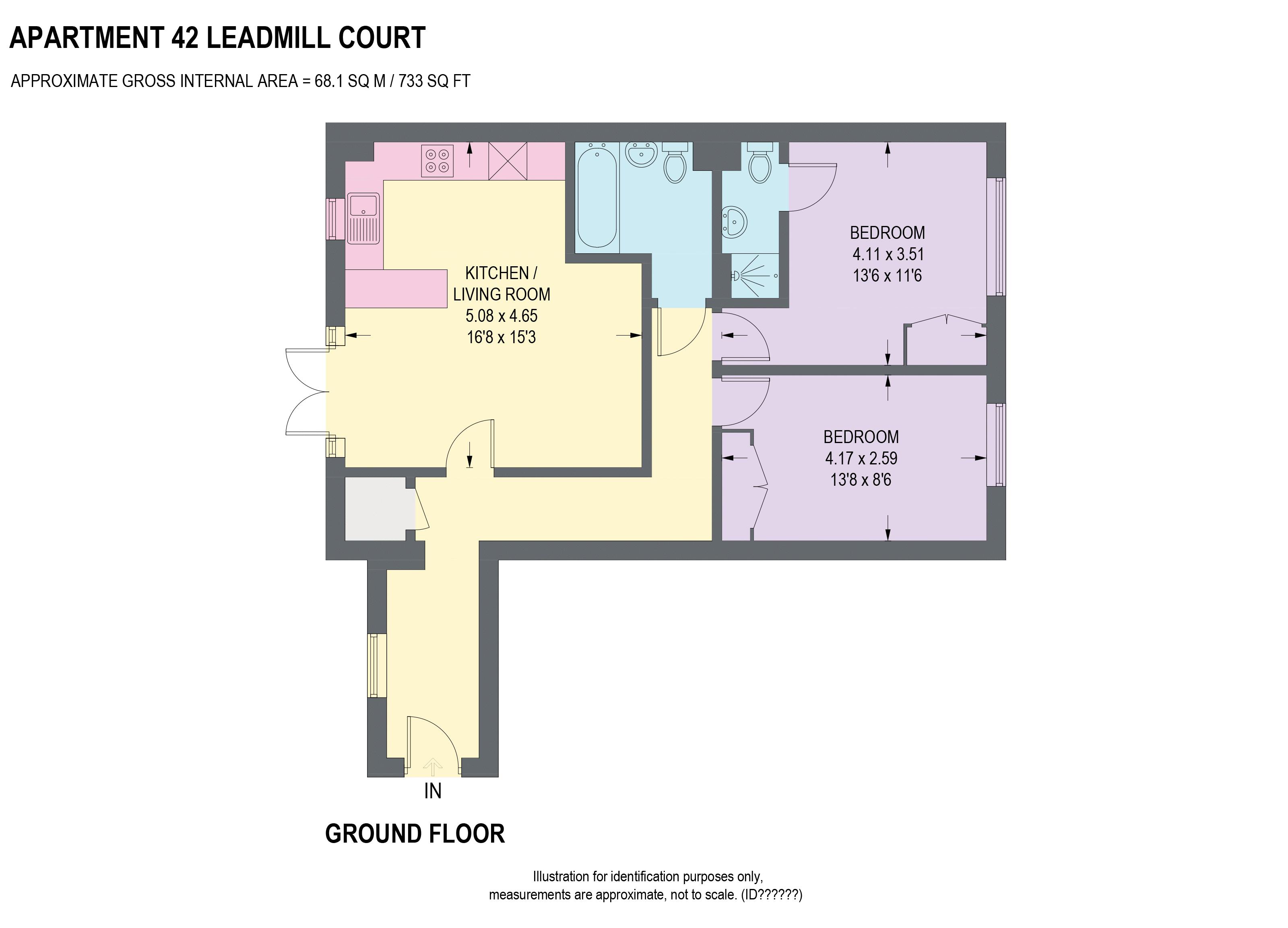 Apartment 42 Leadmill Court, Leadmill Street, Sheffield floorplan