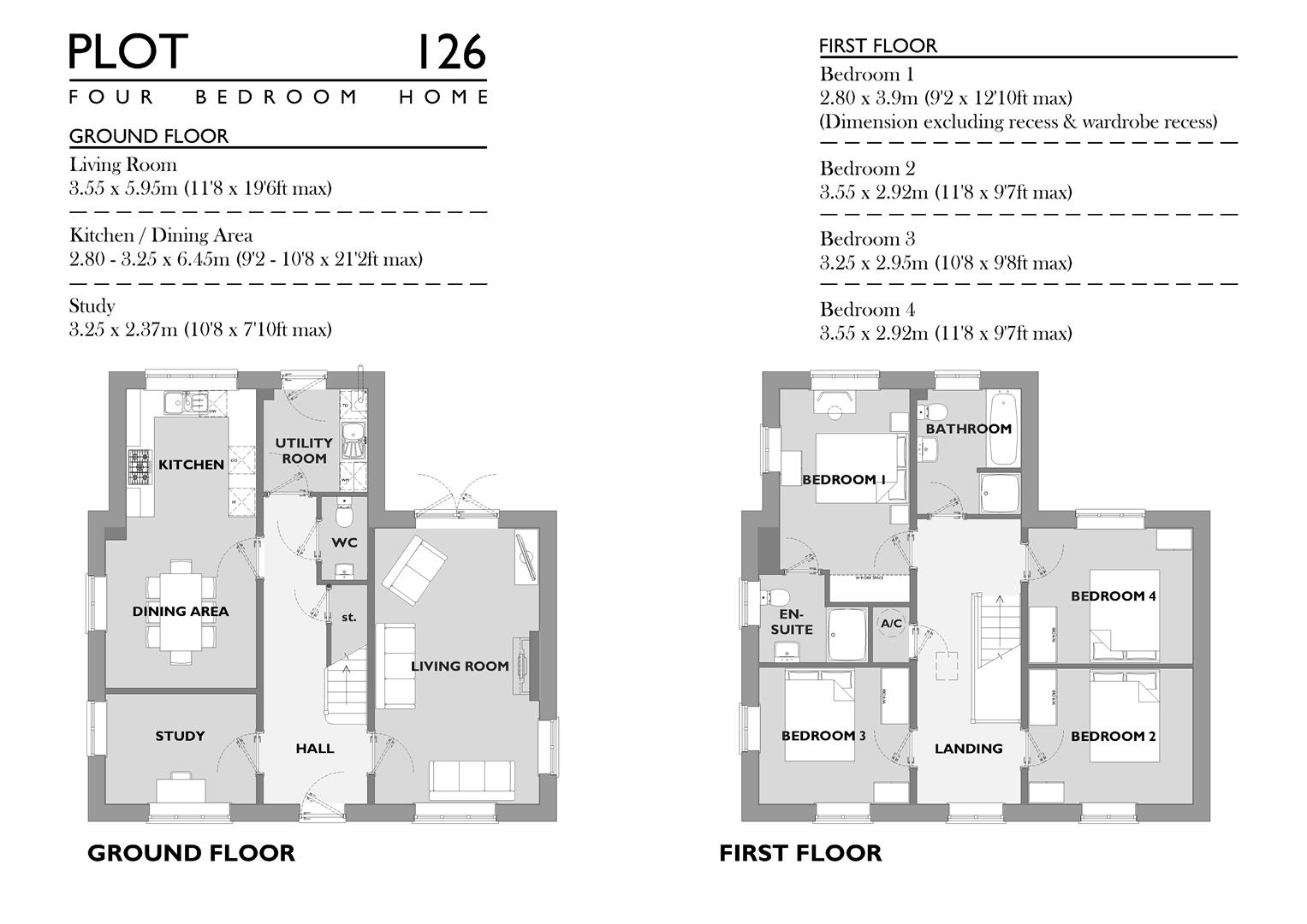 Plot 126, 28, Ridge Lane, Weymouth floorplan