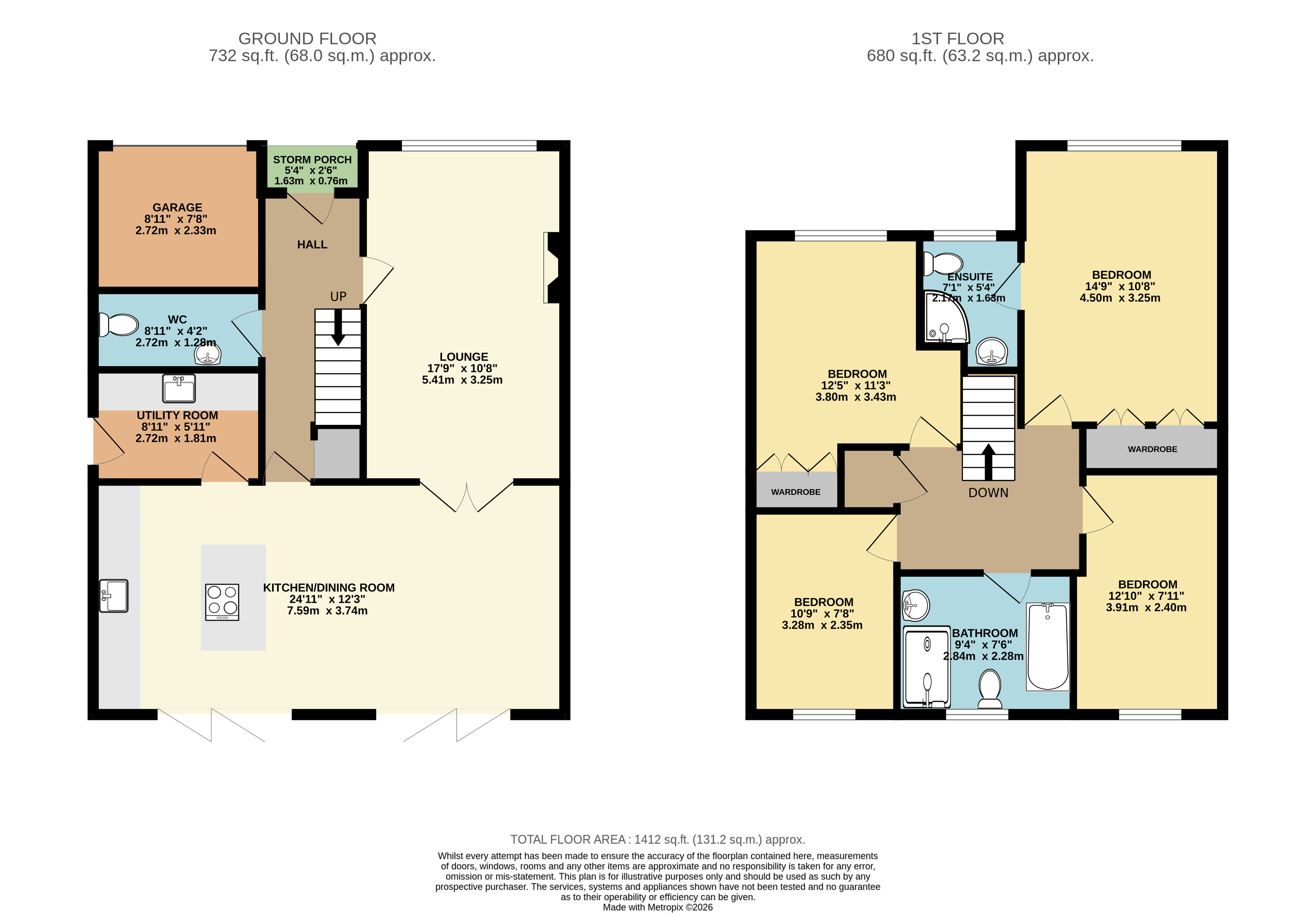 8, Hawthorne Gardens, Leeds floorplan