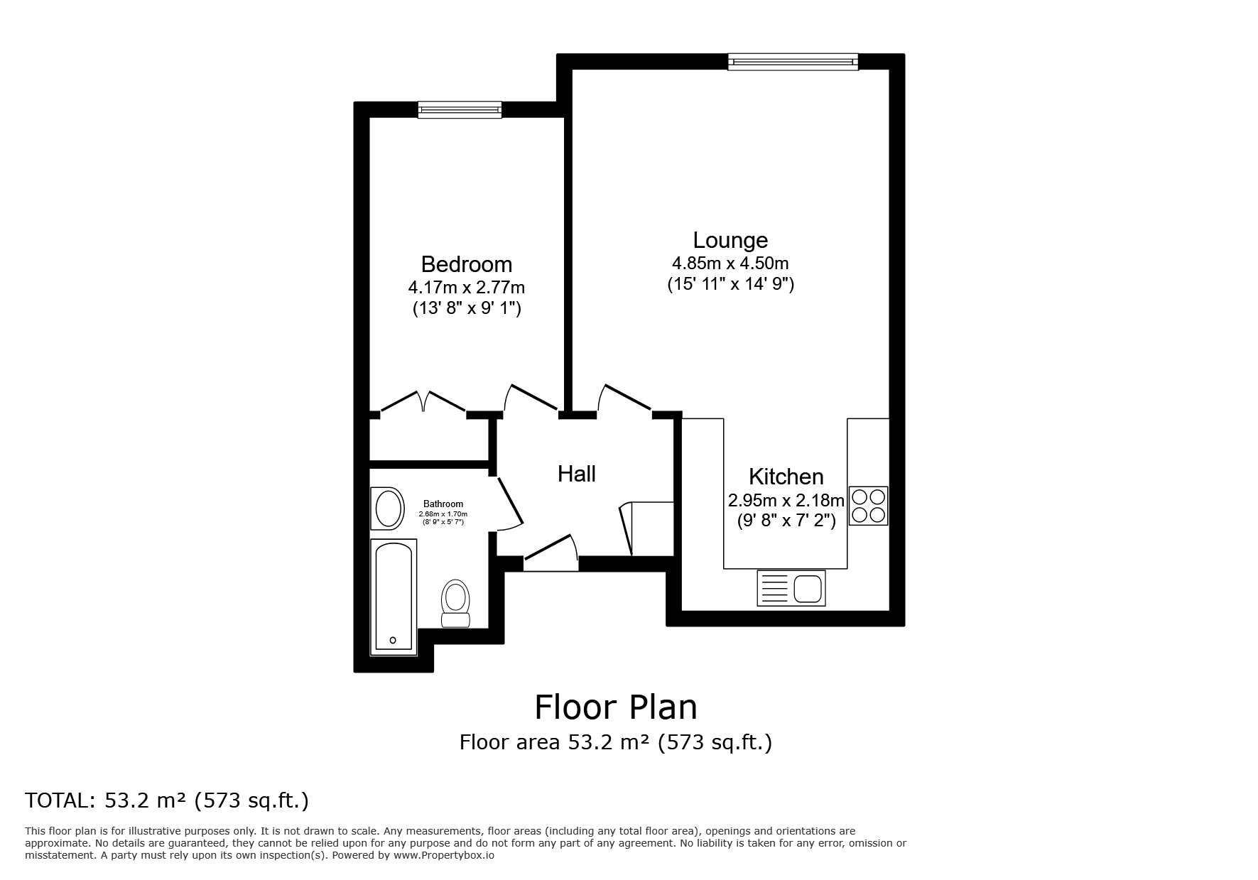 Flat 2, 1, Oak Vale, Ryde floorplan