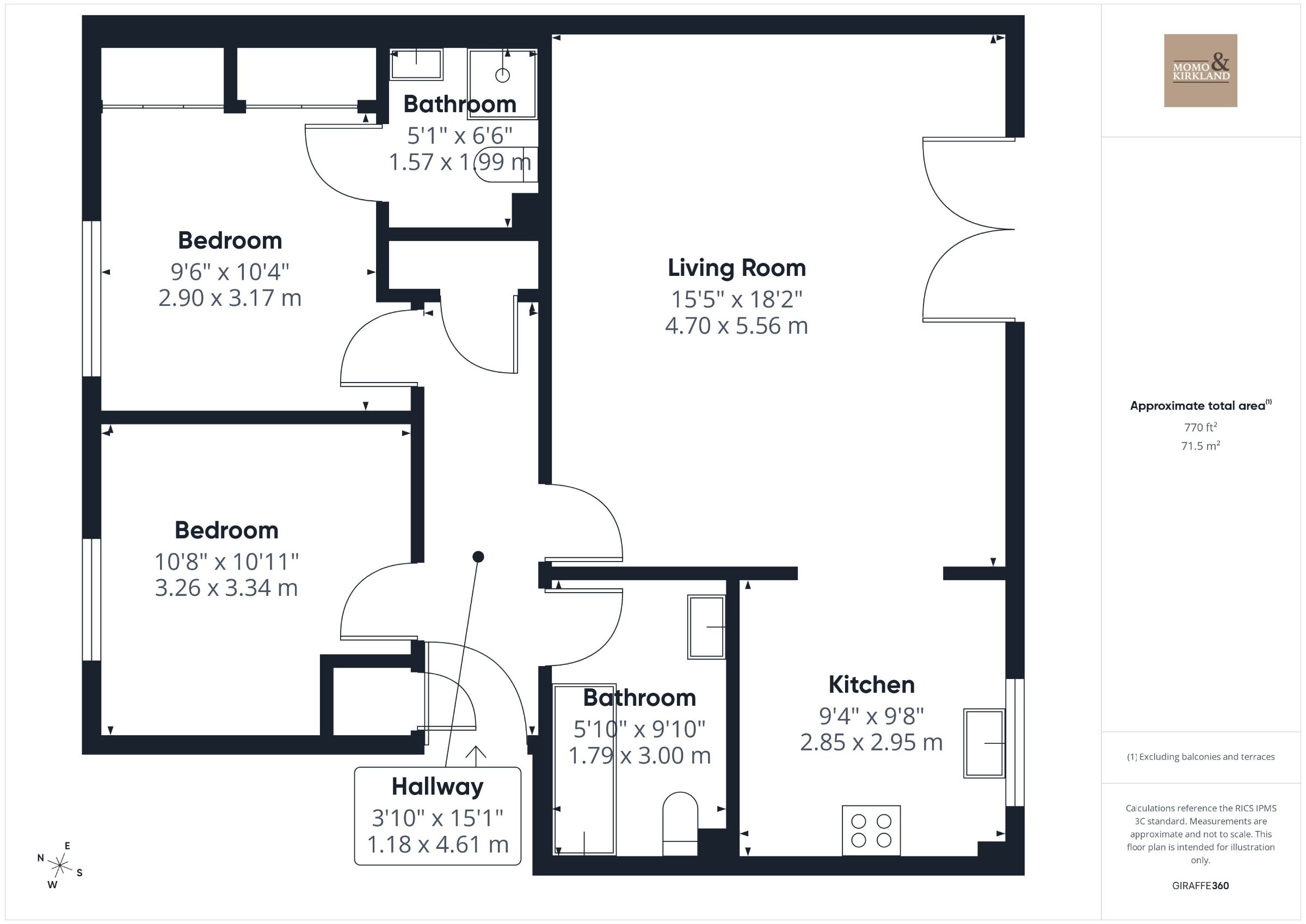 Flat 6, 214 Eaglesham Road, Glasgow floorplan