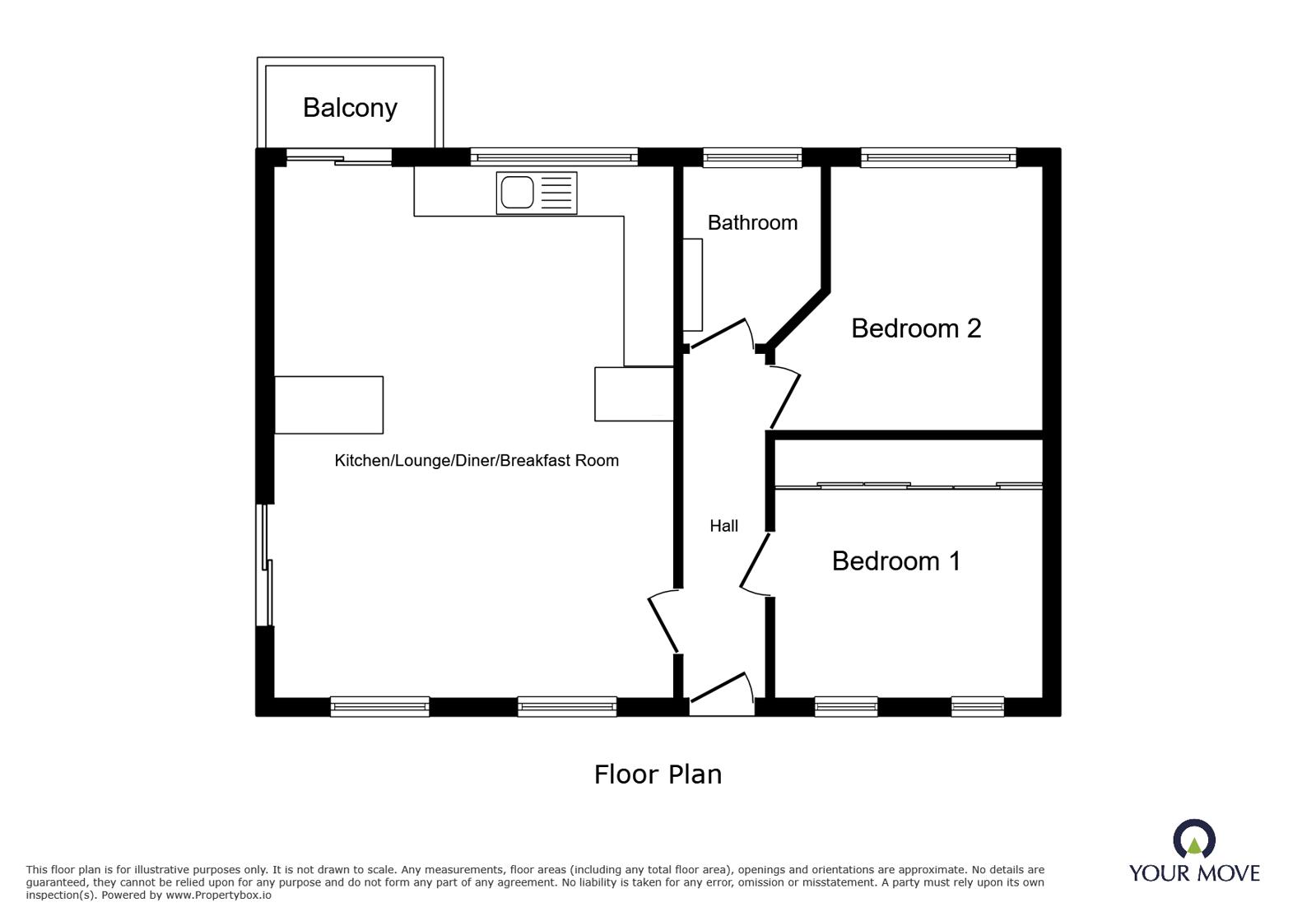 Flat 9, 19, Cambridge Road, Deal floorplan