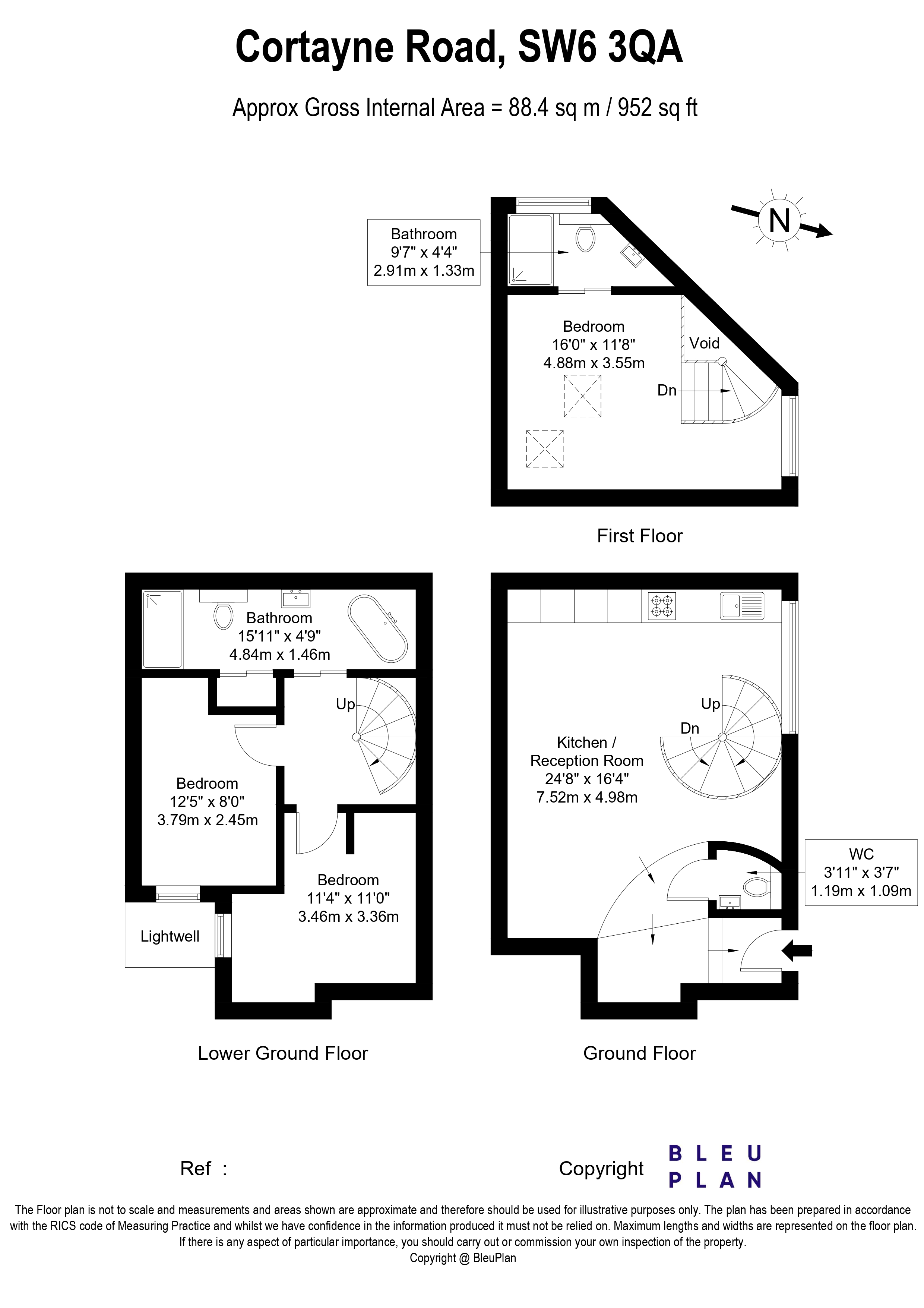 1B,, Cortayne Road, London floorplan