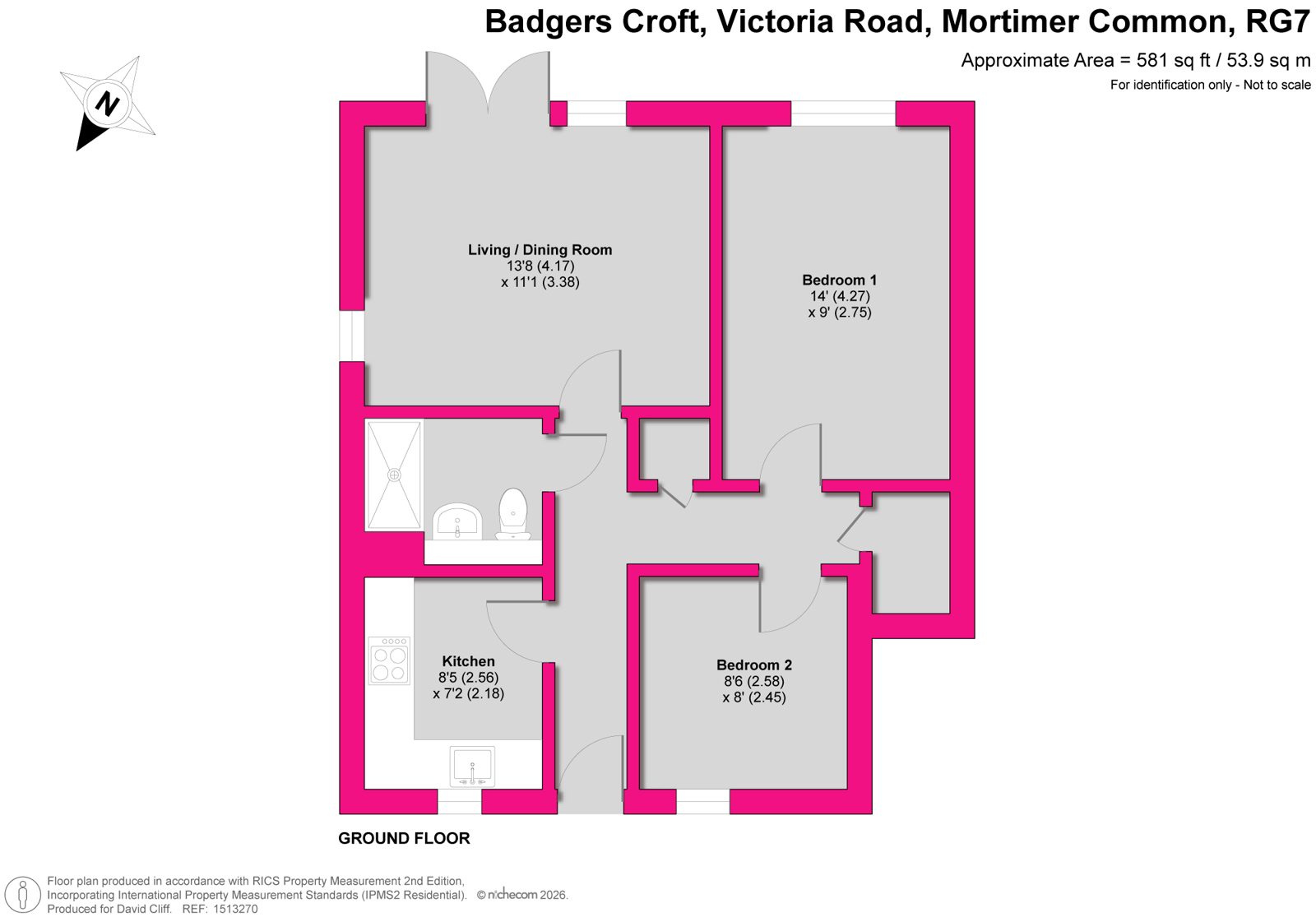14, Badgers Croft, Mortimer Common floorplan