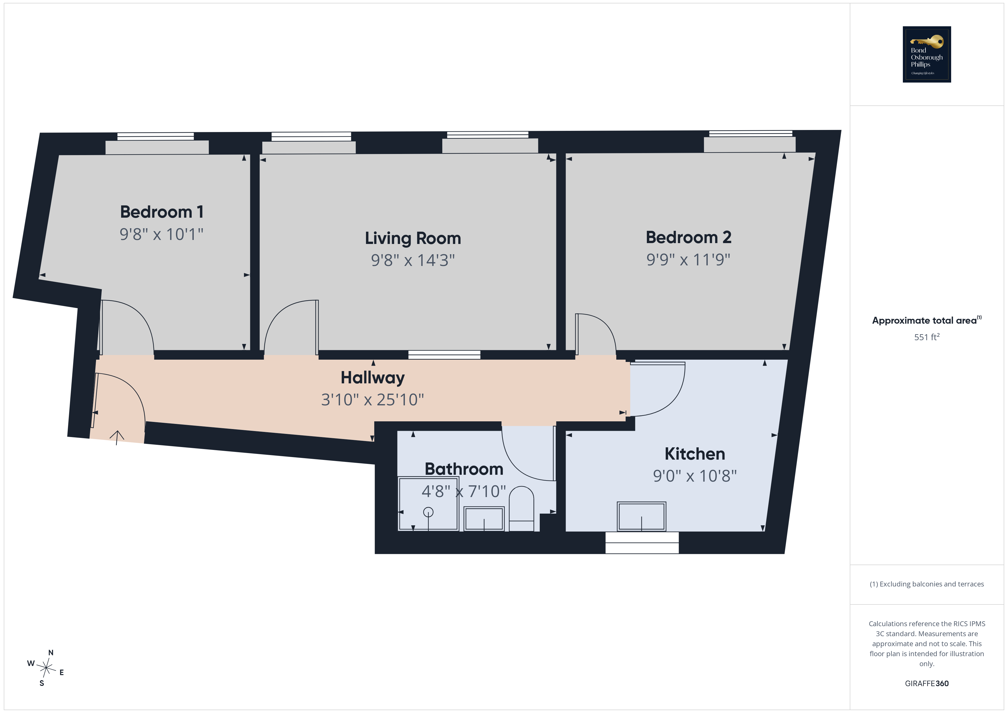 Flat 1, 26, South Street, Devon floorplan