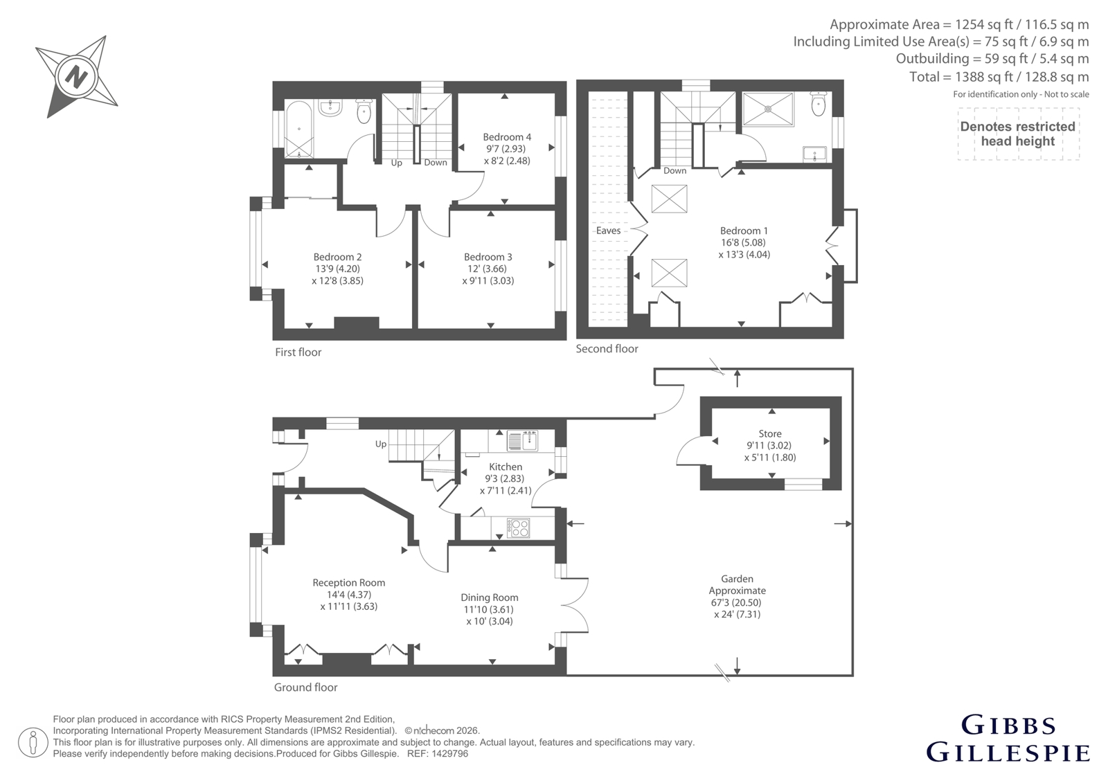 96, Queens Walk, Ruislip floorplan