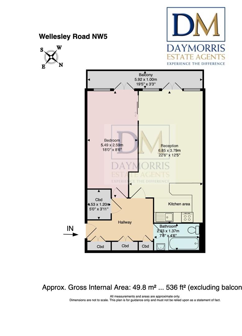 Wellesley Road, London NW5, 1 bedroom flat for sale 65619284