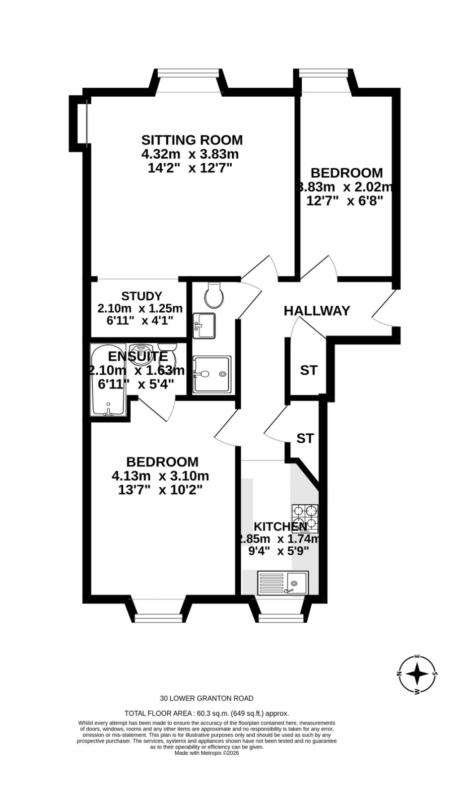 30/2 Lower Granton Road, Edinburgh floorplan
