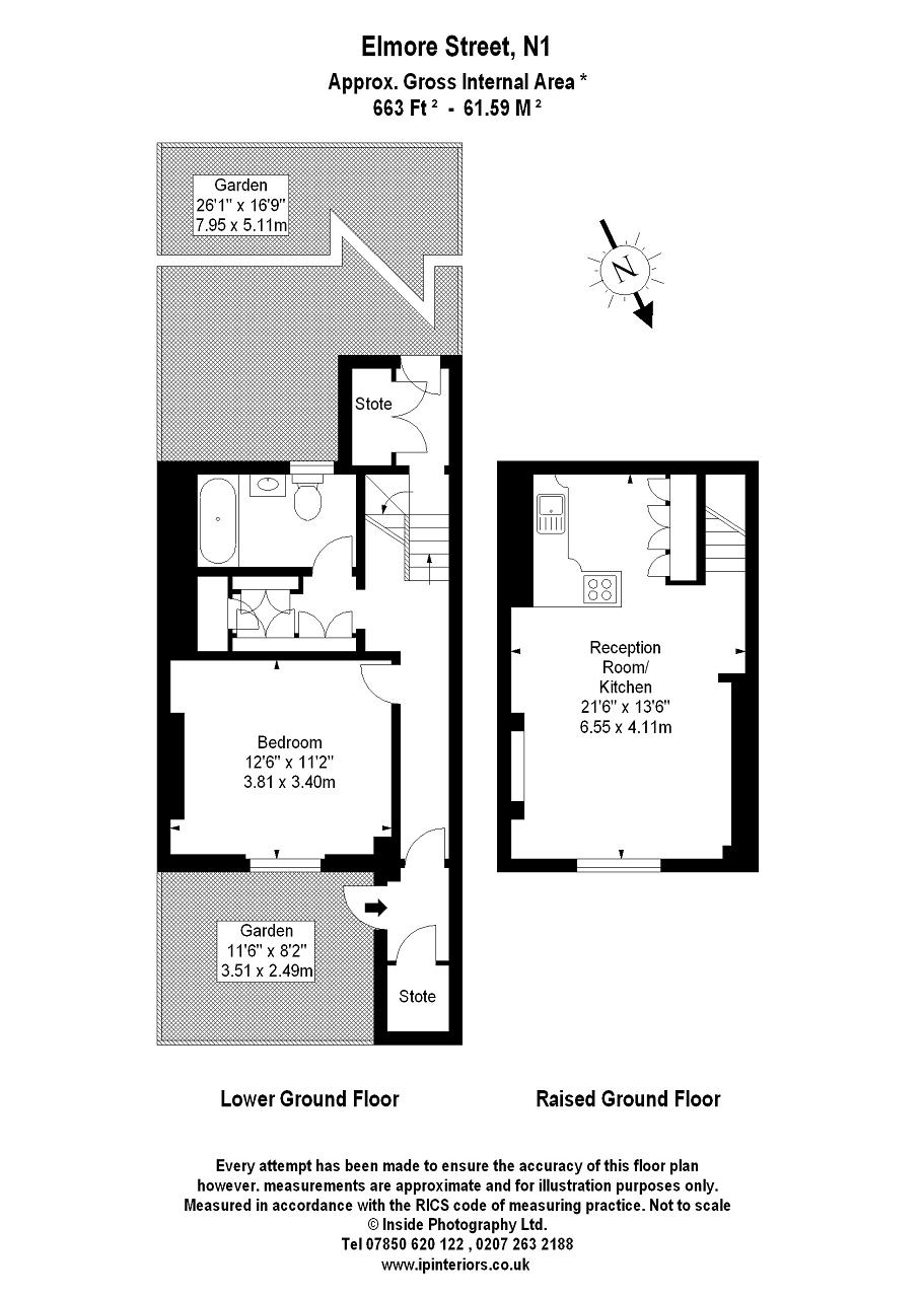 1 Bedrooms Flat to rent in Elmore Street, Islington, London N1