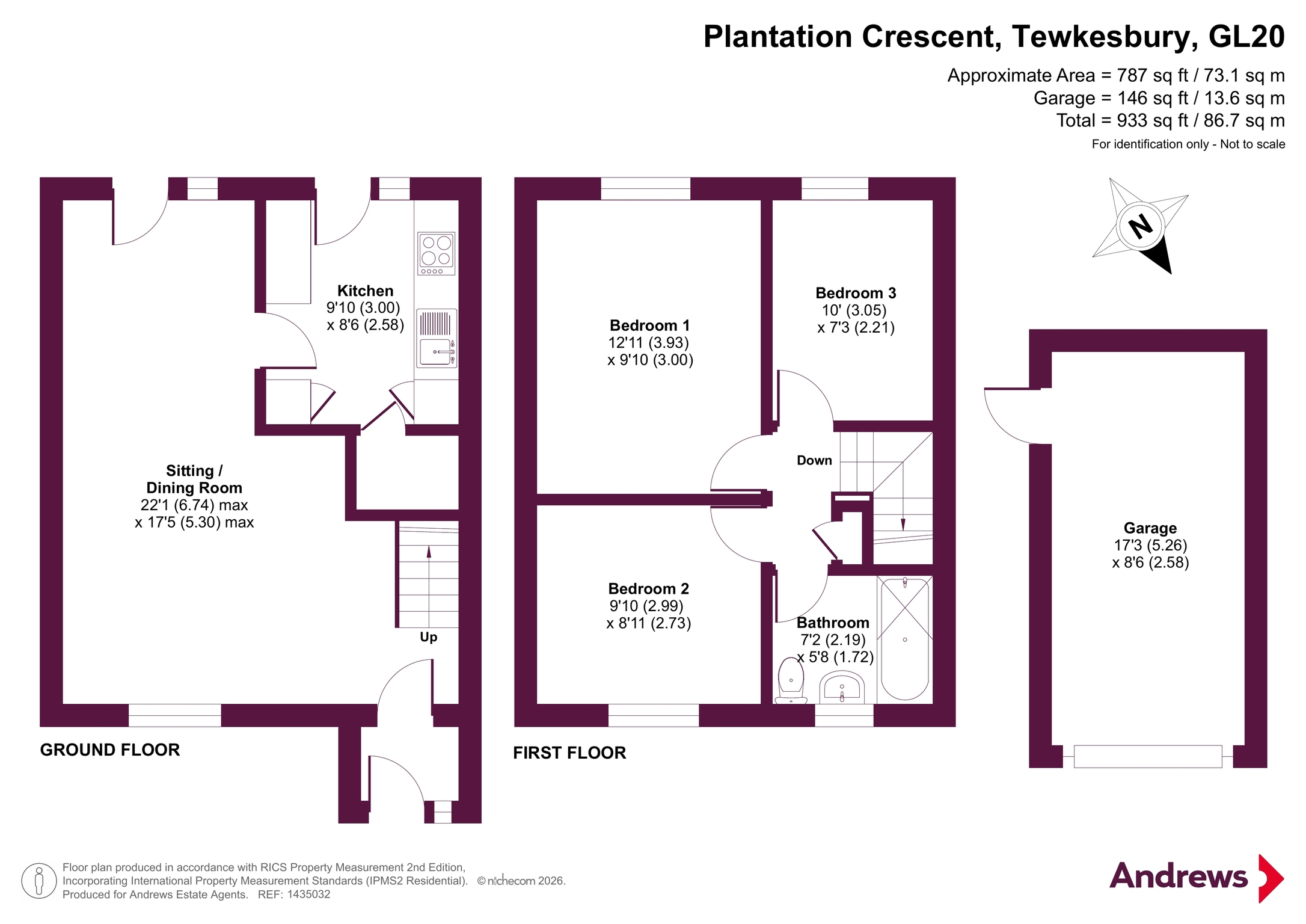 51, Plantation Crescent, Tewkesbury floorplan
