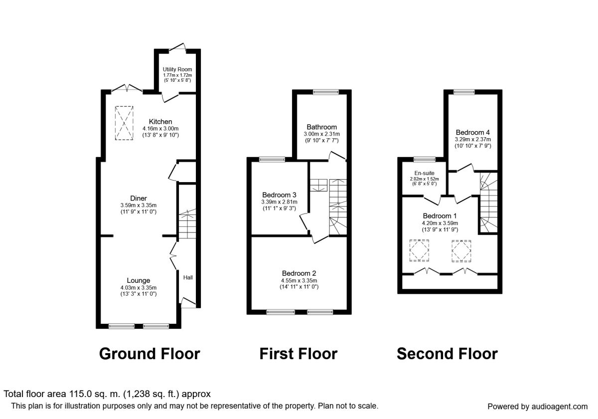 4 Bedrooms Terraced house to rent in Burgess Road, Sutton SM1