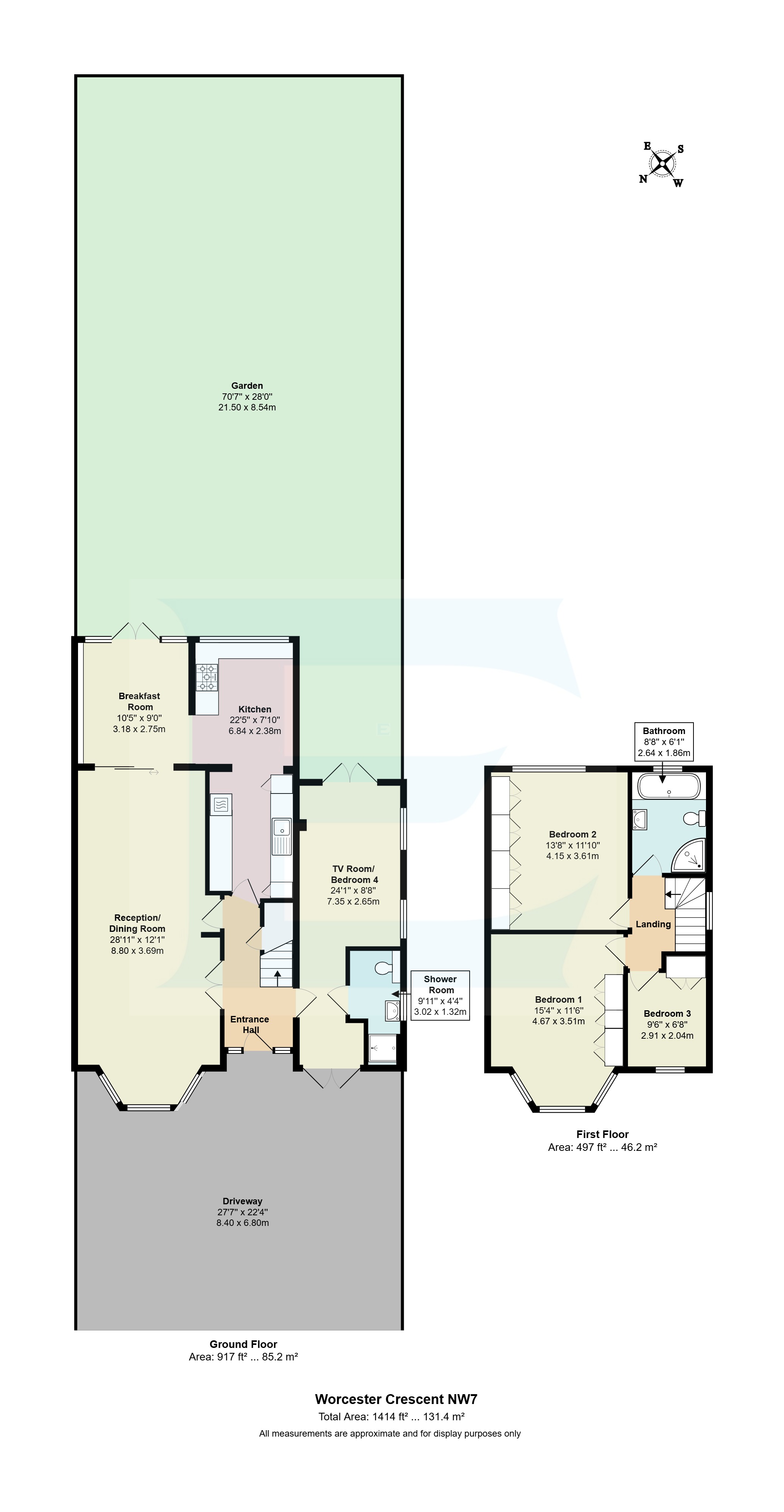 52, Worcester Crescent, London floorplan
