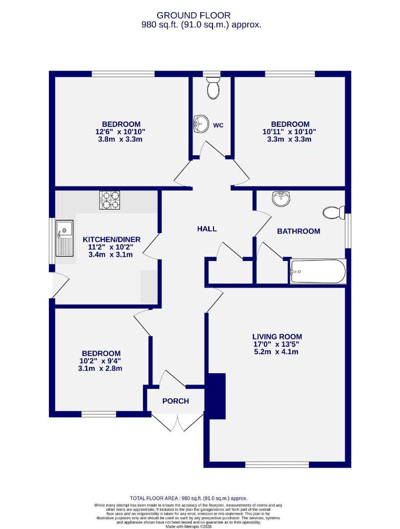 100, Prince Rupert Drive, York floorplan