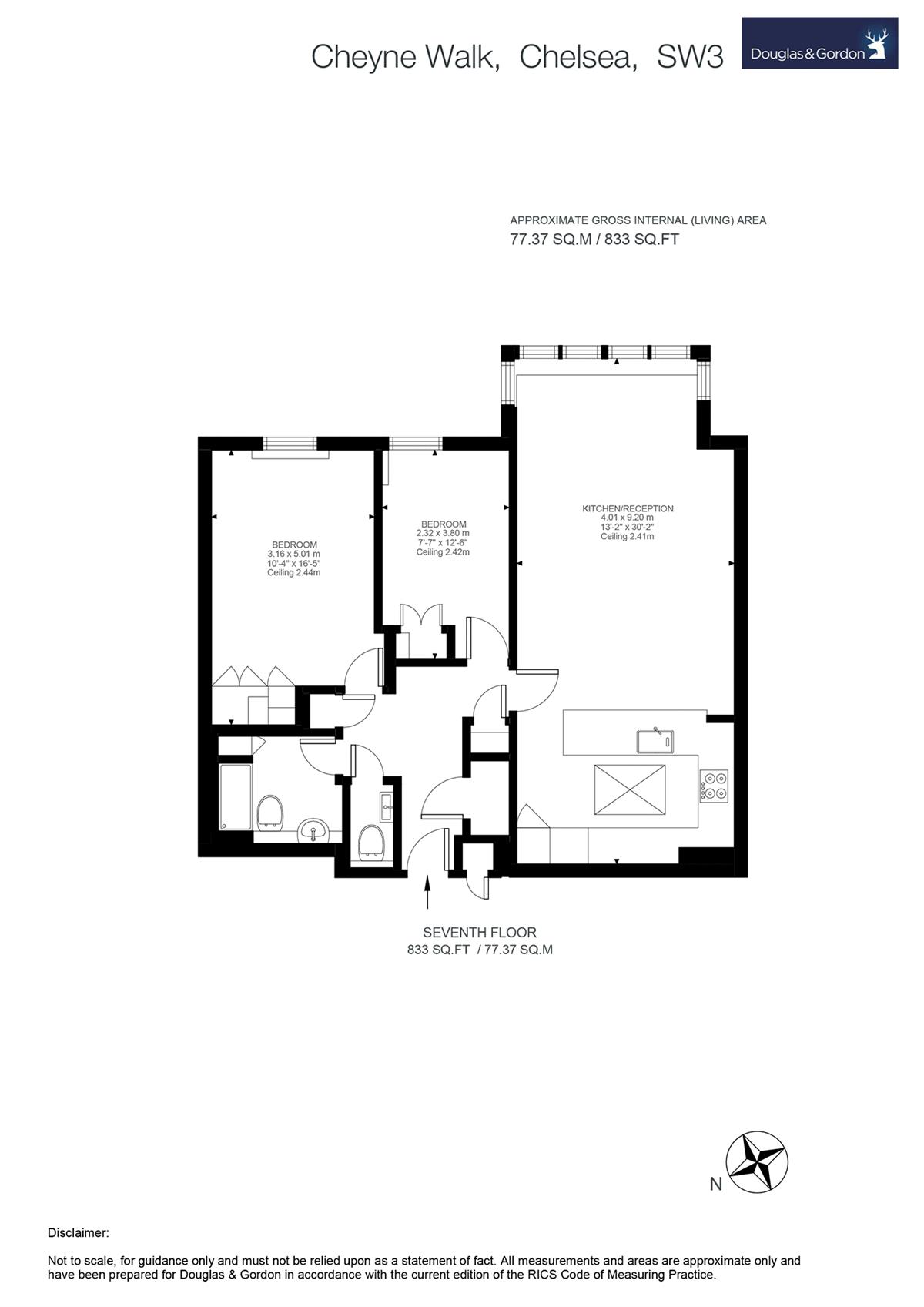 2 Bedrooms Flat to rent in Cheyne Walk, London SW3