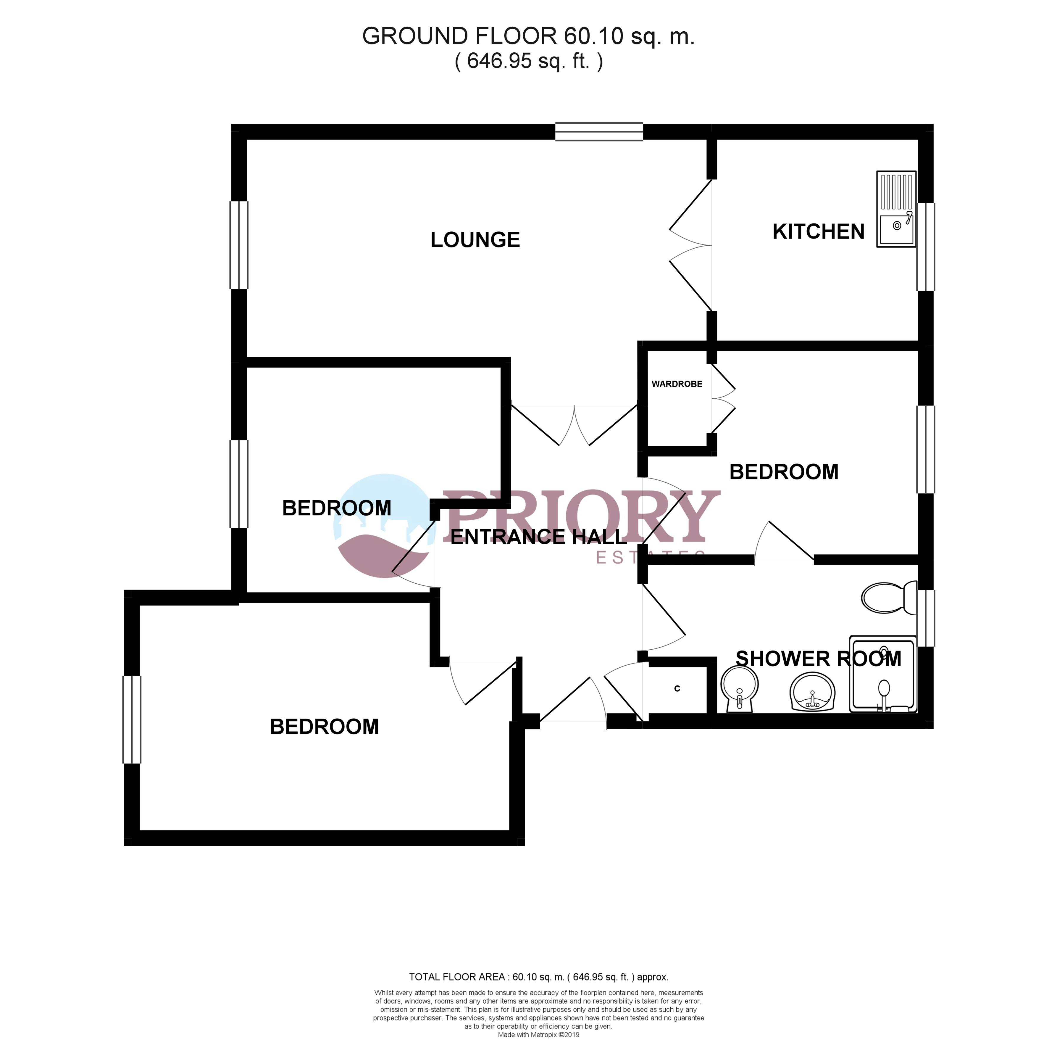 3 Grants Court, Victoria Road, Walton On The Naze floorplan