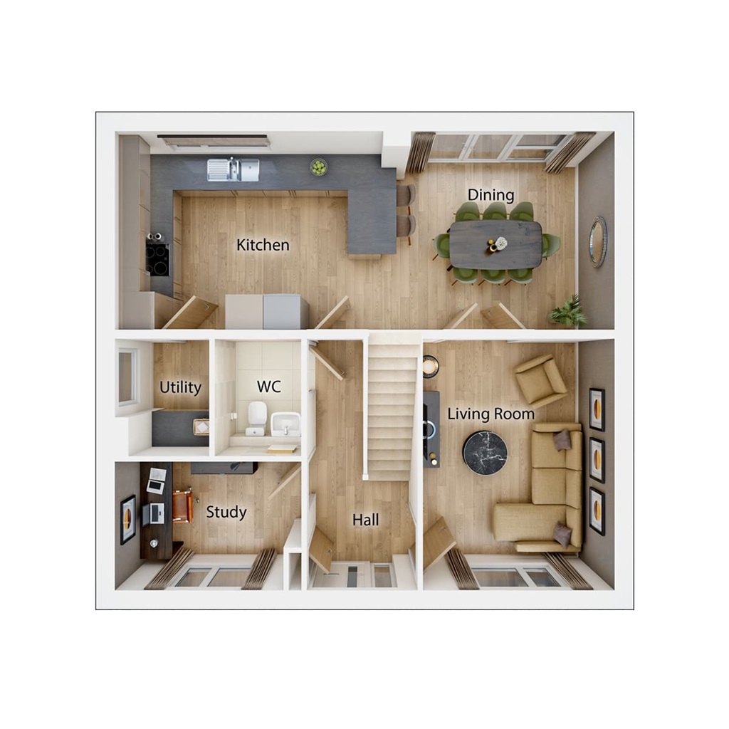 The Rightford - Plot 219, Herrington View, Chislehurst Road, Penshaw, Houghton Le Spring floorplan